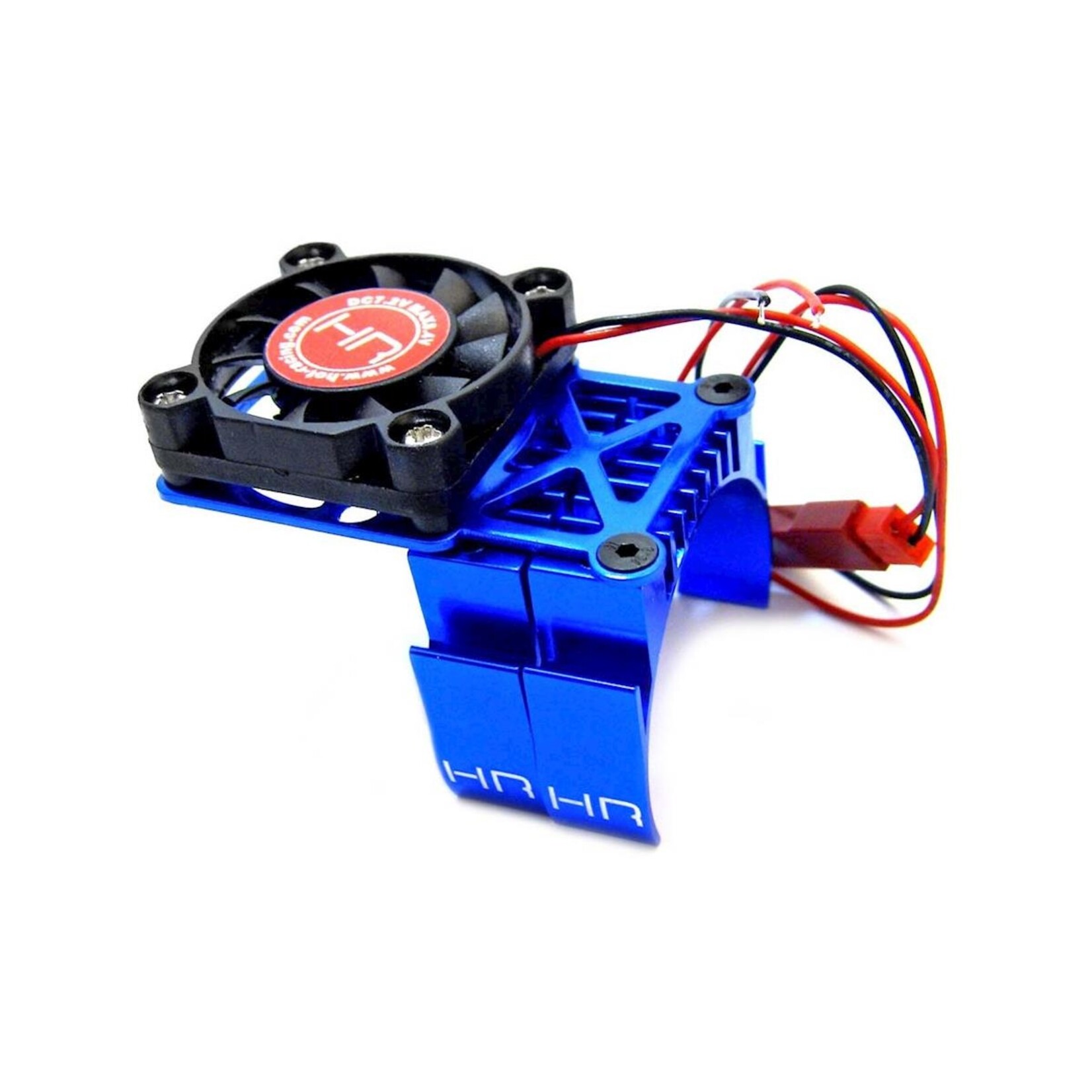 Hot Racing Hot Racing Clip-On Two-Piece Motor Heat Sink w/Fan (Blue) #MH550TE06