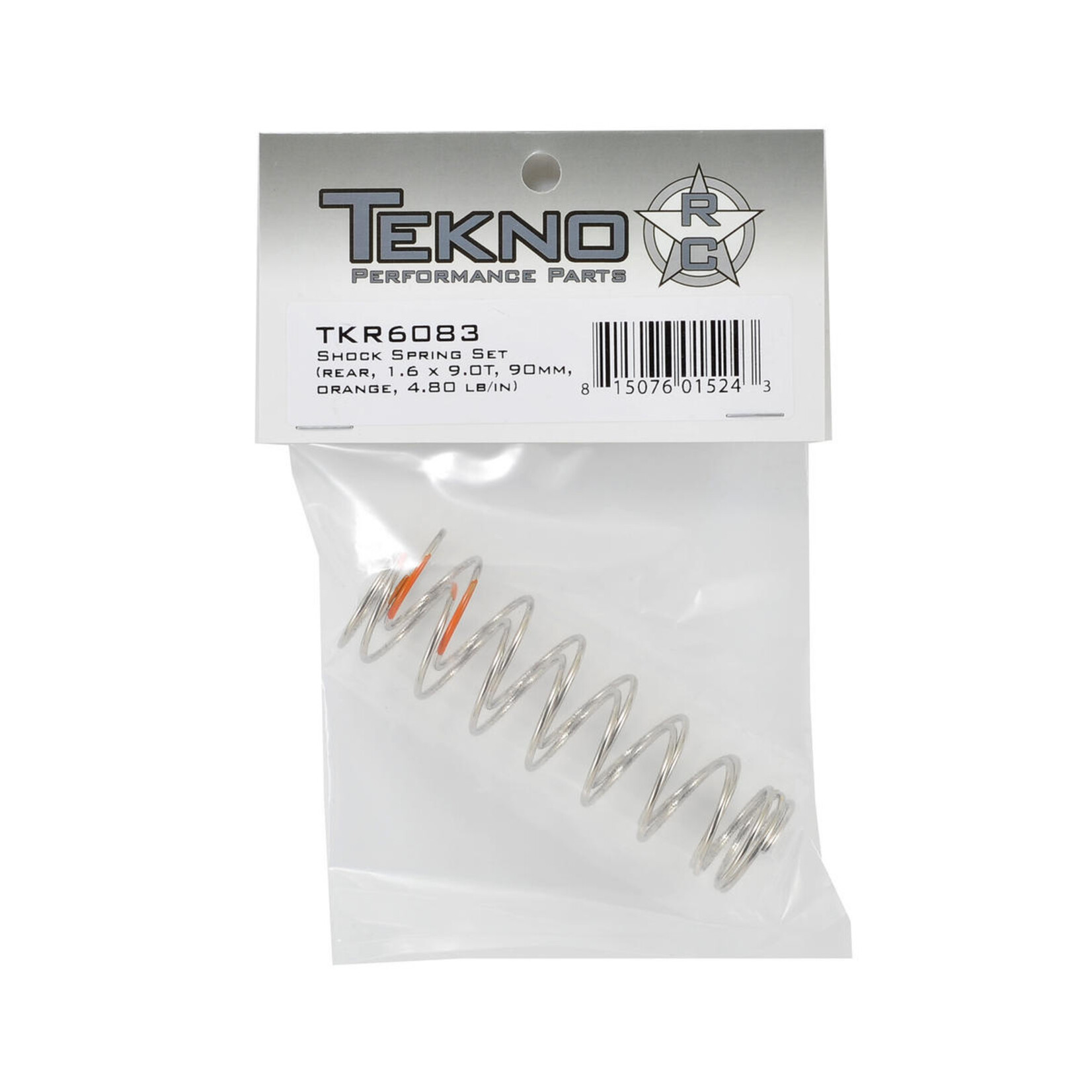 Tekno RC Tekno RC 90mm Rear Shock Spring Set (Orange) (1.6 x 9.0T) (2) #TKR6083