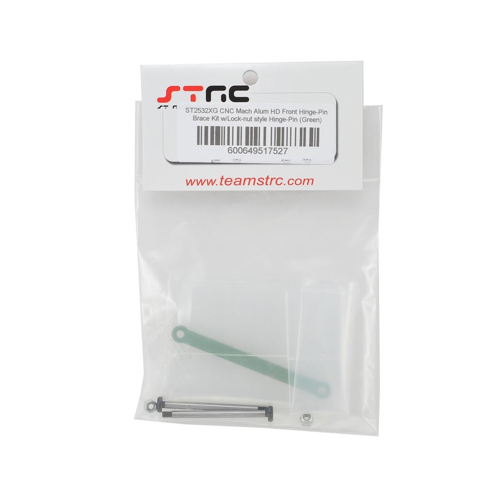 ST Racing Concepts #ST2532XG ST Racing Concepts Stampede/Bigfoot Aluminum Front Hinge Pin Brace (Green) Heavy Duty