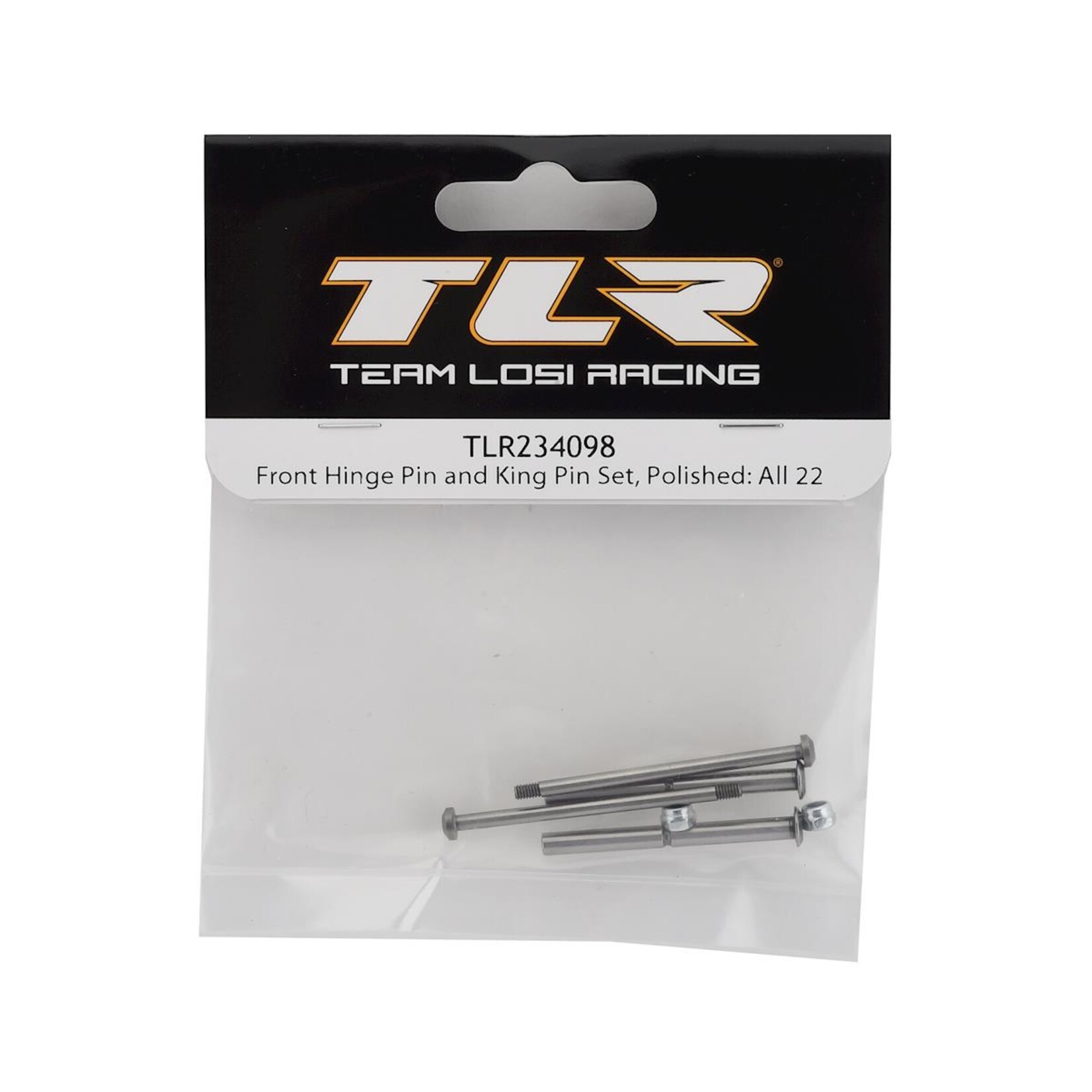 TLR #TLR234098 Team Losi Racing Polished Front Hinge Pin & King Pin Set