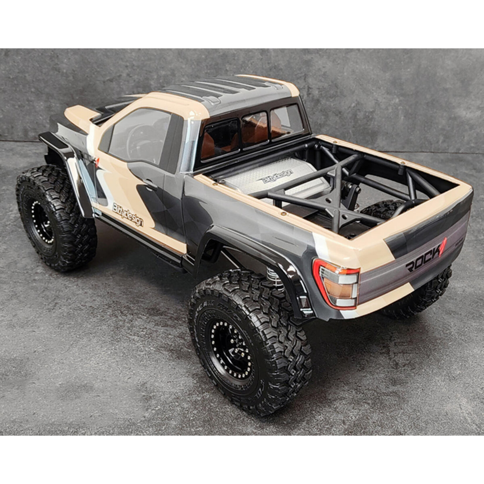 Bittydesign #BDYCR-RK1-VS4  Bittydesign Vanquish VS4-10 Phoenix Rock1 Full Pre-Cut Body Set (Clear) (313mm) w/Detailed Interior