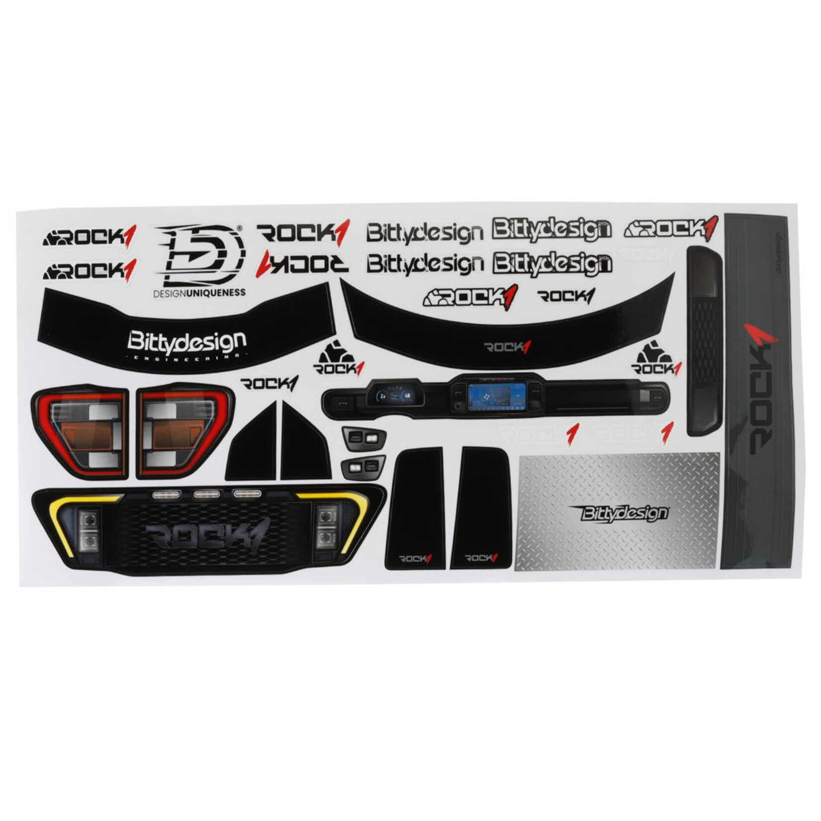 Bittydesign #BDYCR-RK1-VS4  Bittydesign Vanquish VS4-10 Phoenix Rock1 Full Pre-Cut Body Set (Clear) (313mm) w/Detailed Interior