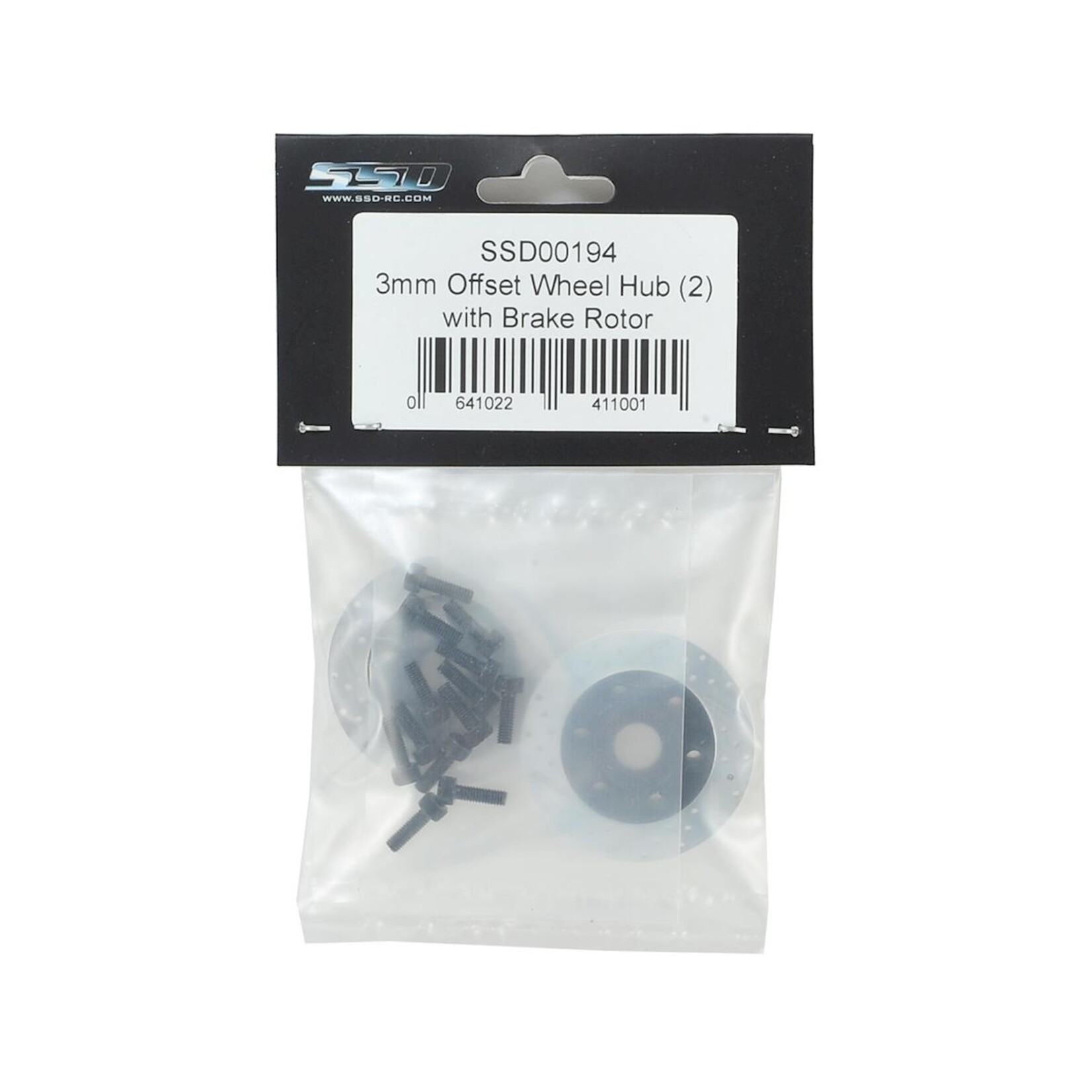 SSD RC #SSD00194 SSD RC +3mm Offset Wheel Hub w/Brake Rotor