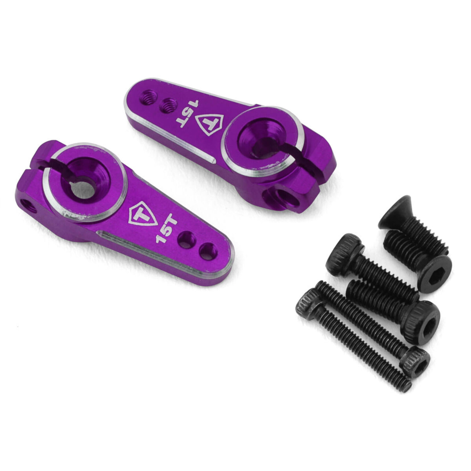 Treal #X003EAU847 Treal Hobby Axial SCX24 Aluminum Servo Horn (Purple) (2) (15T) (Emax)