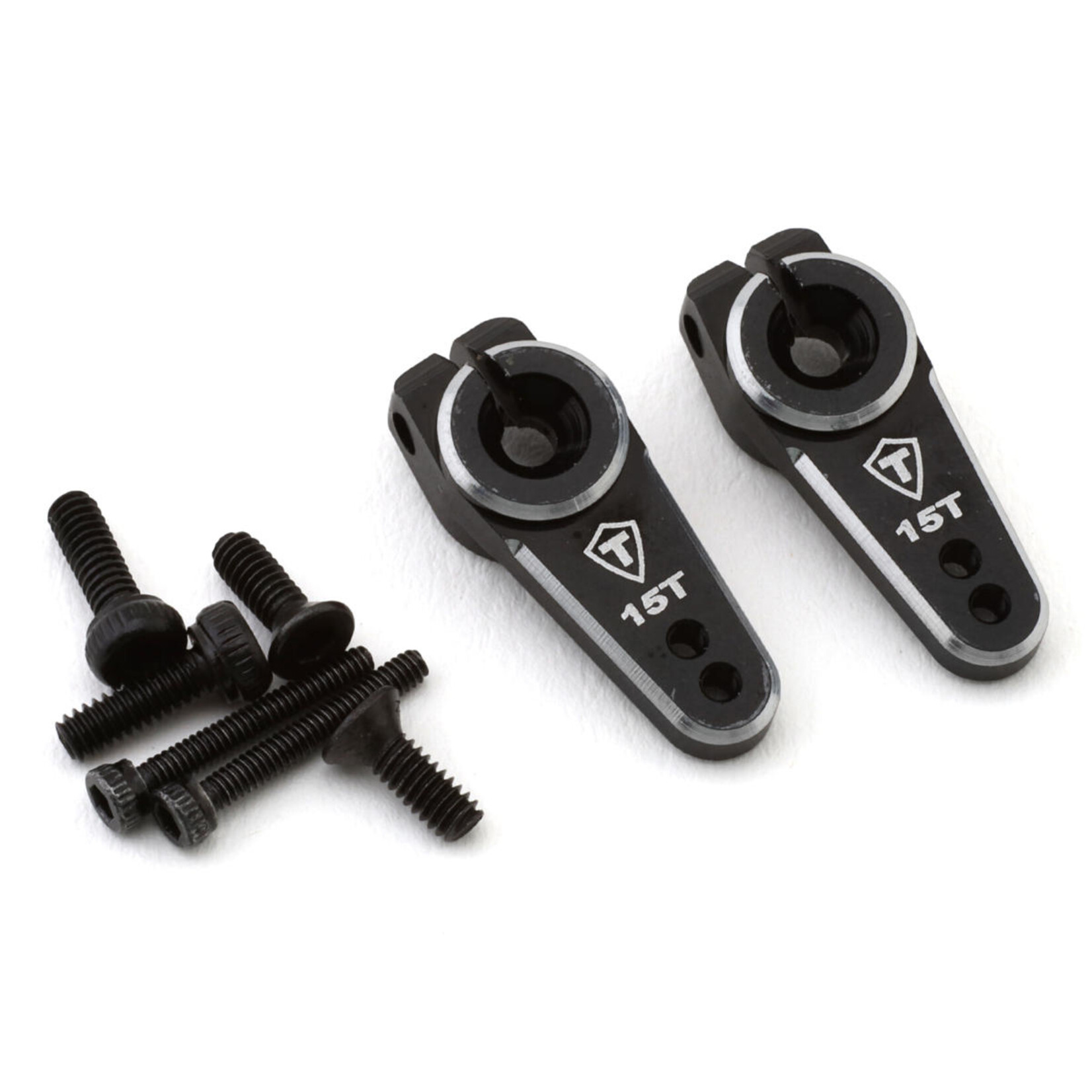 Treal #X003EARKN9 Treal Hobby Axial SCX24 Aluminum Servo Horn (Black) (2) (15T) (Emax)