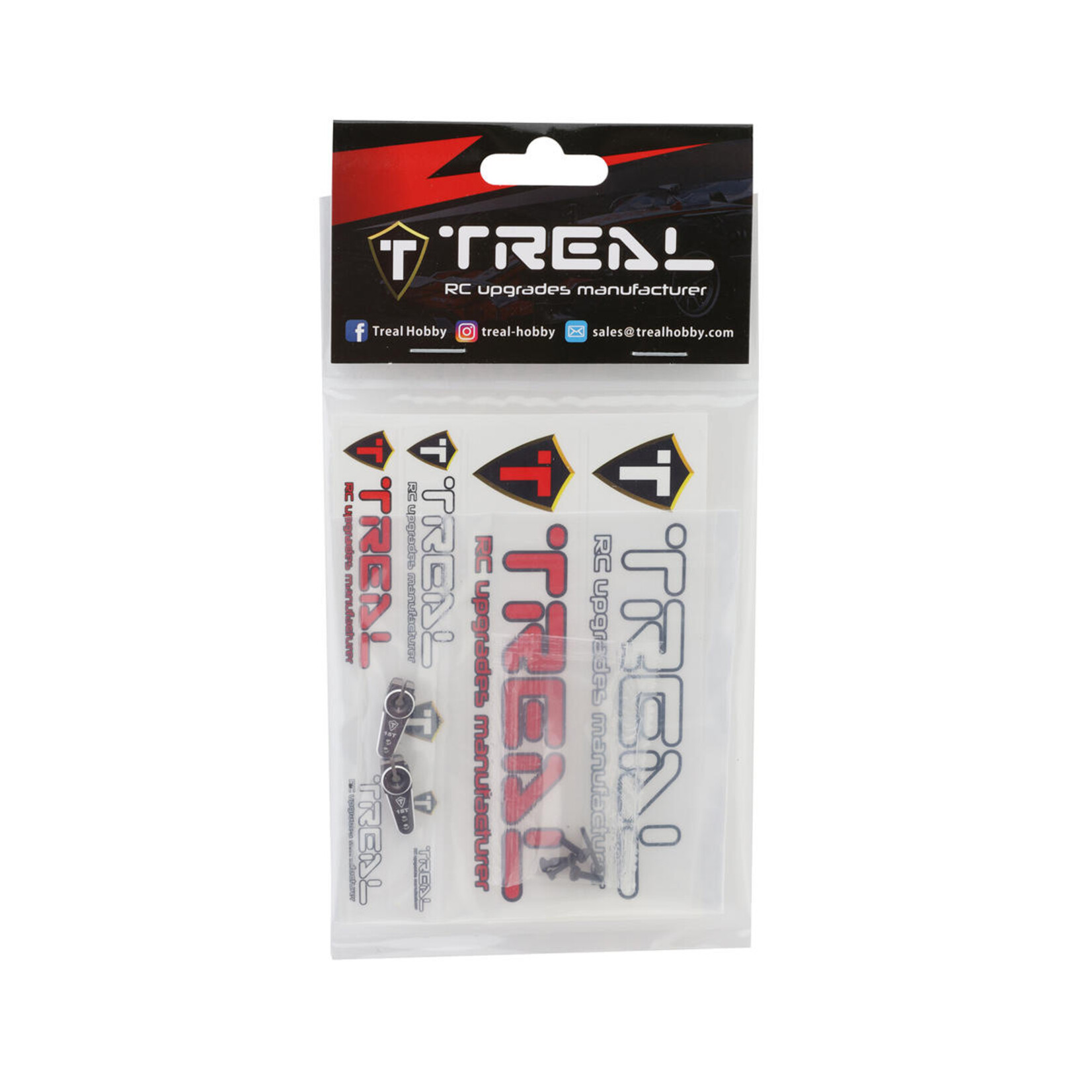 Treal #X003EAO433 Treal Hobby Axial SCX24 Aluminum Servo Horn (Grey) (2) (15T) (Emax)