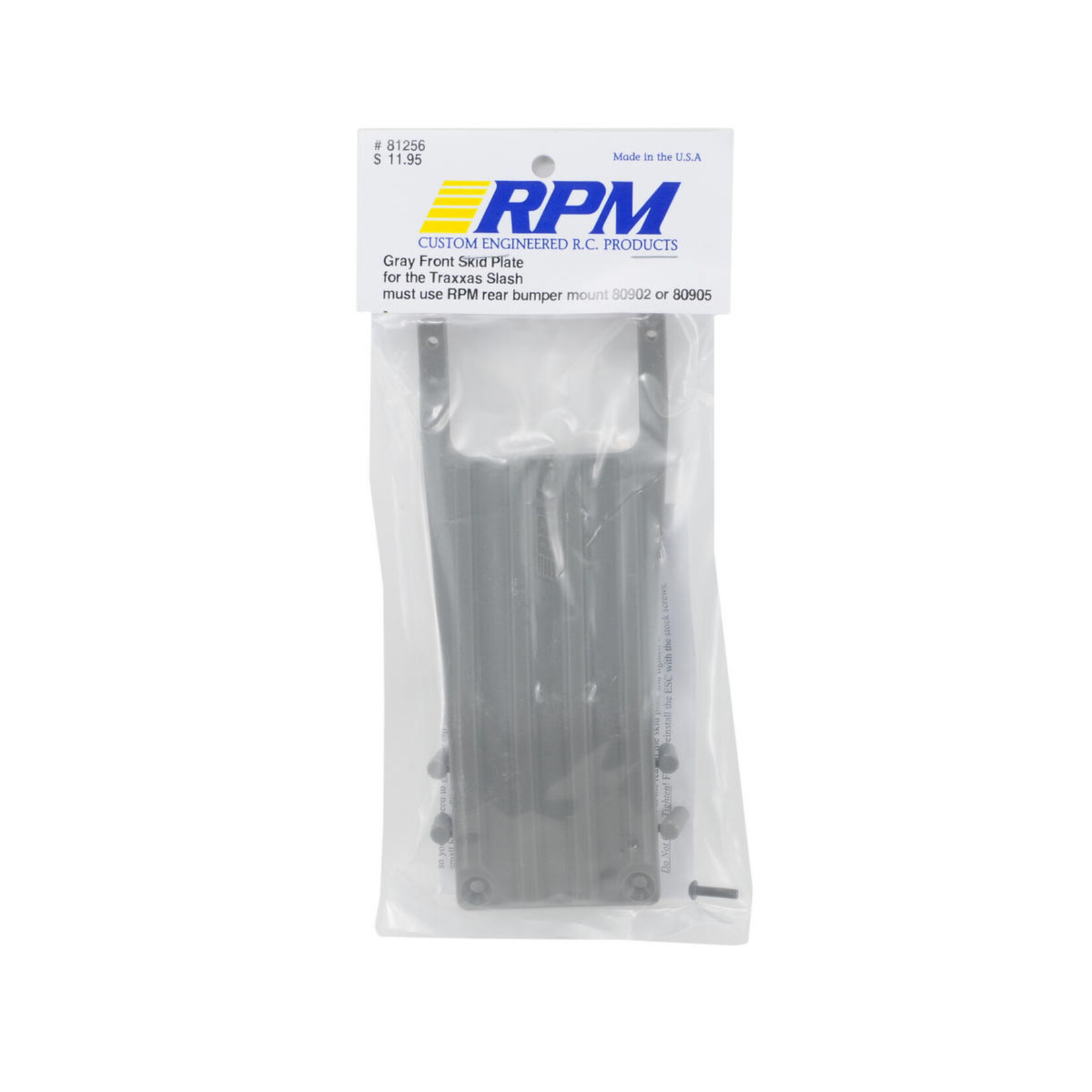 RPM RPM Slash Front Skid Plate (Gray) #81256