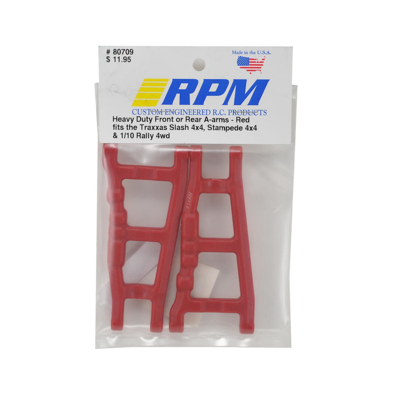 RPM RPM Traxxas 4x4 Front/Rear A-Arm Set (Red) (2) #80709