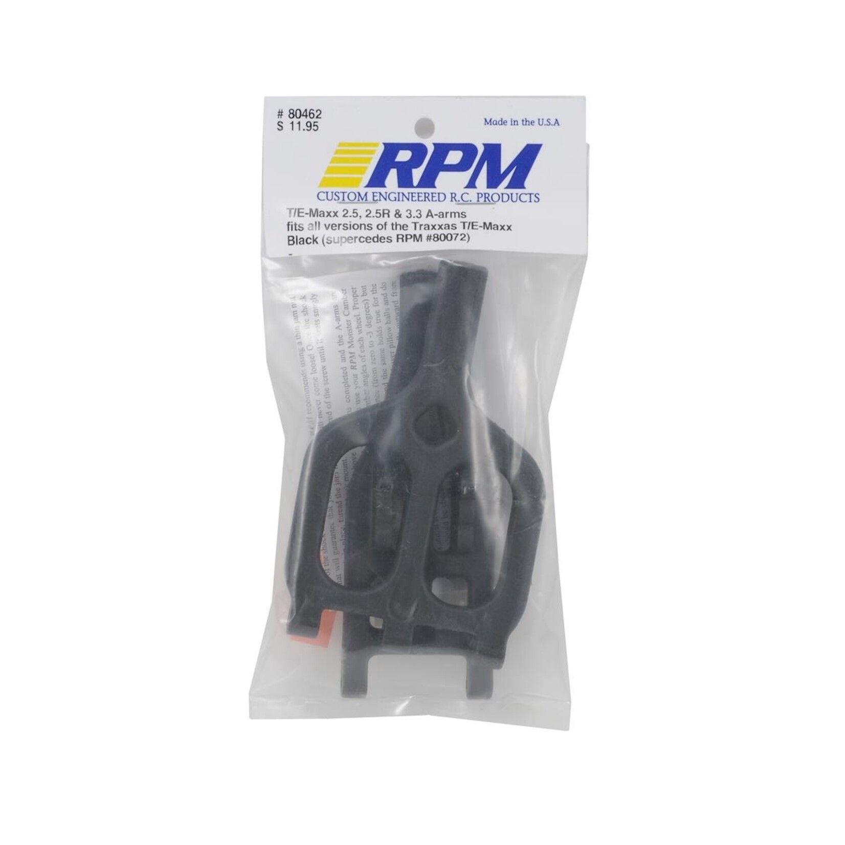 RPM RPM A-Arm (Black) (T-Maxx 3.3/2.5R) (1 Upper/1 Lower) #80462