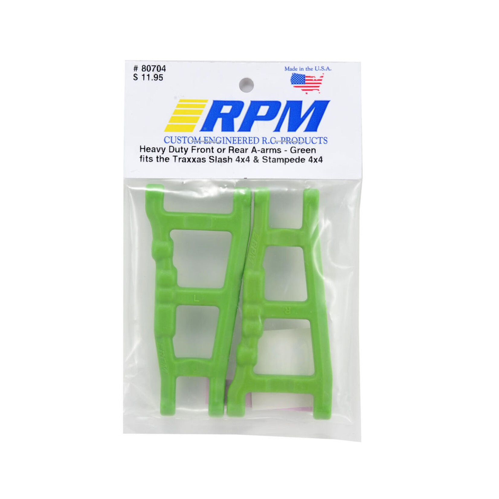 RPM RPM Traxxas 4x4 Front/Rear A-Arm Set (Green) (2) #80704