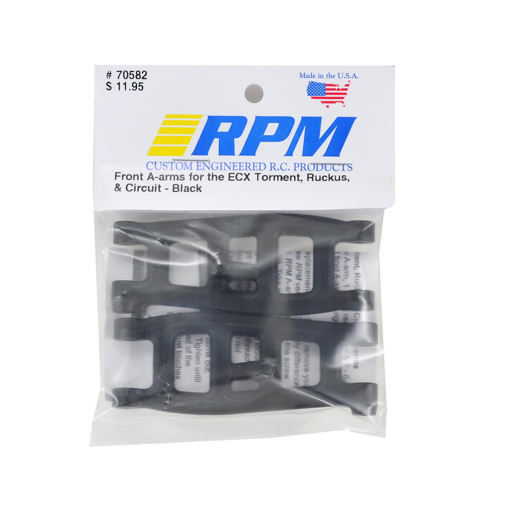 RPM RPM ECX Torment, Ruckus & Circuit Front A-Arm (Black) (2) #70582