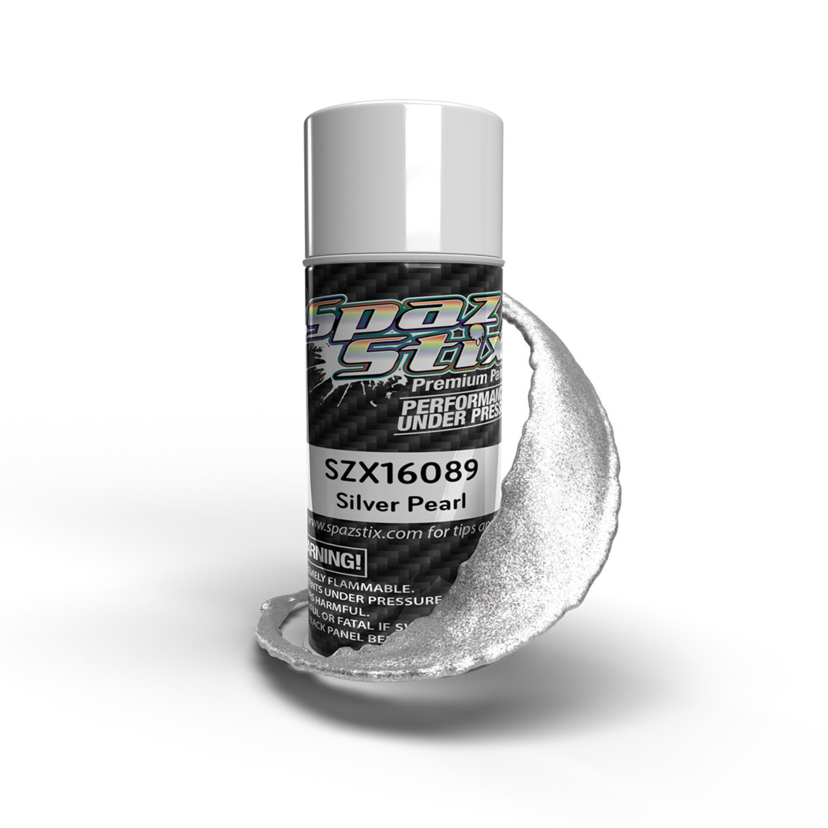 Spaz Stix #16089 Spaz Stix "Silver Pearl" Spray Paint (3.5oz)