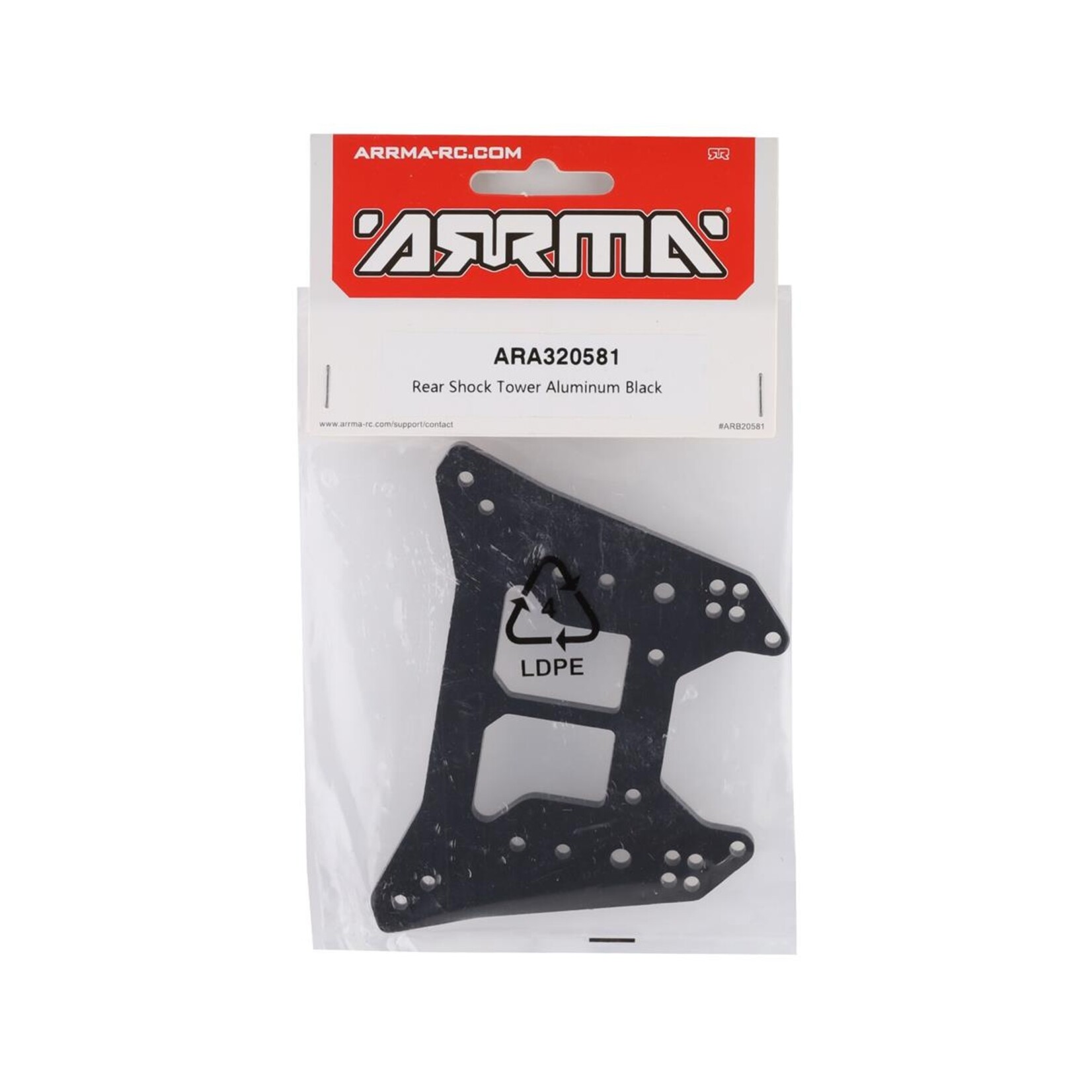 ARRMA Arrma Aluminum Rear Shock Tower (Black) #ARA320581