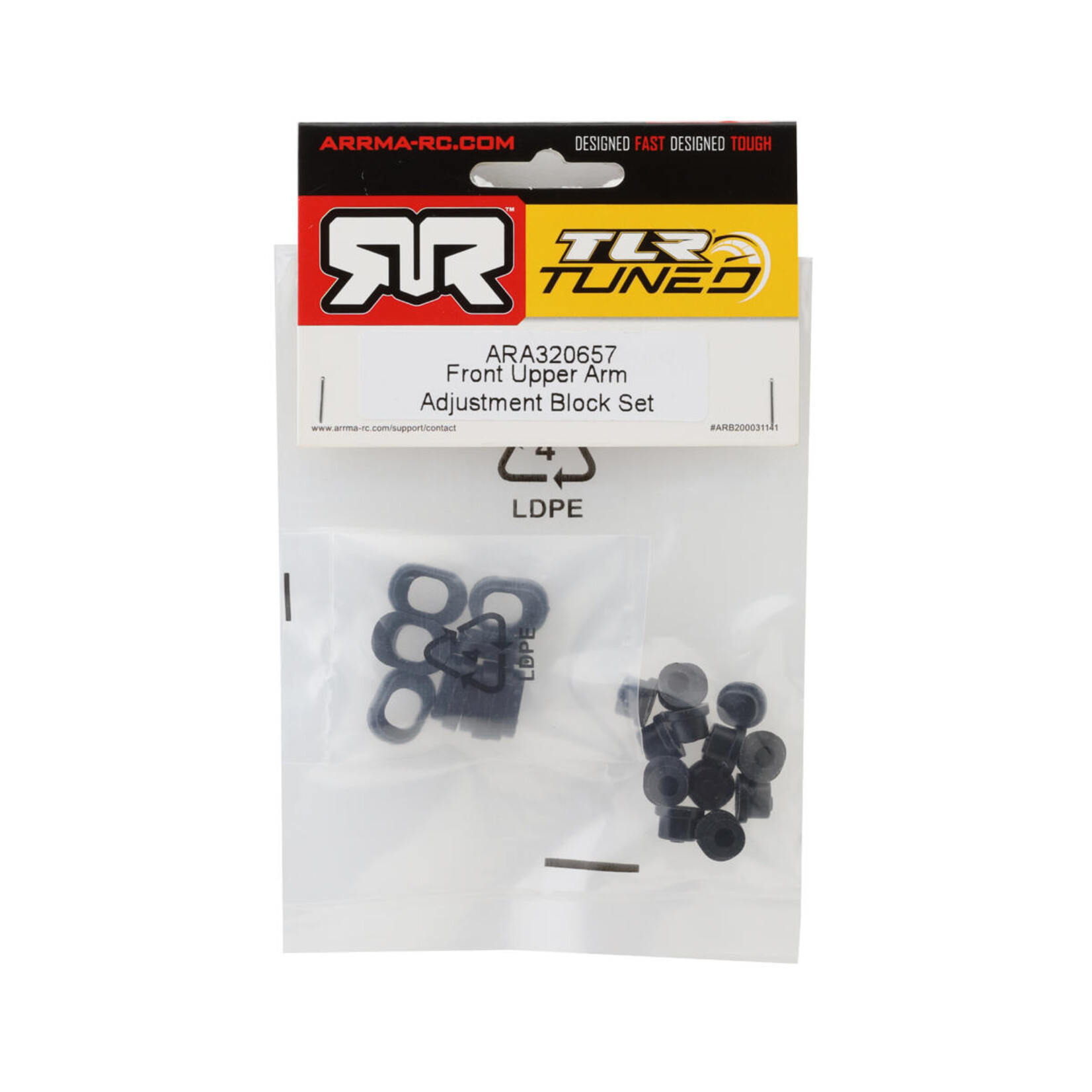 ARRMA Arrma TLR Tuned Front Upper Arm Adjustment Block Set #ARA320657