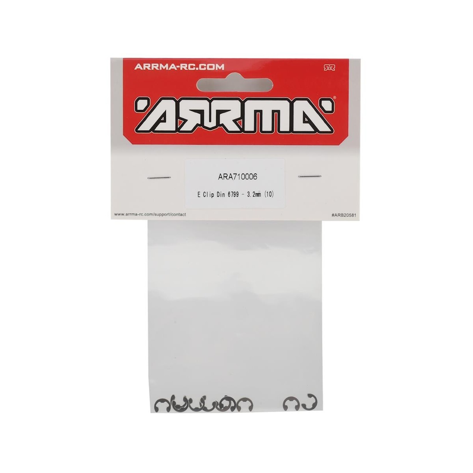 ARRMA #ARA710006 Arrma 3.2mm E-Clip (10)