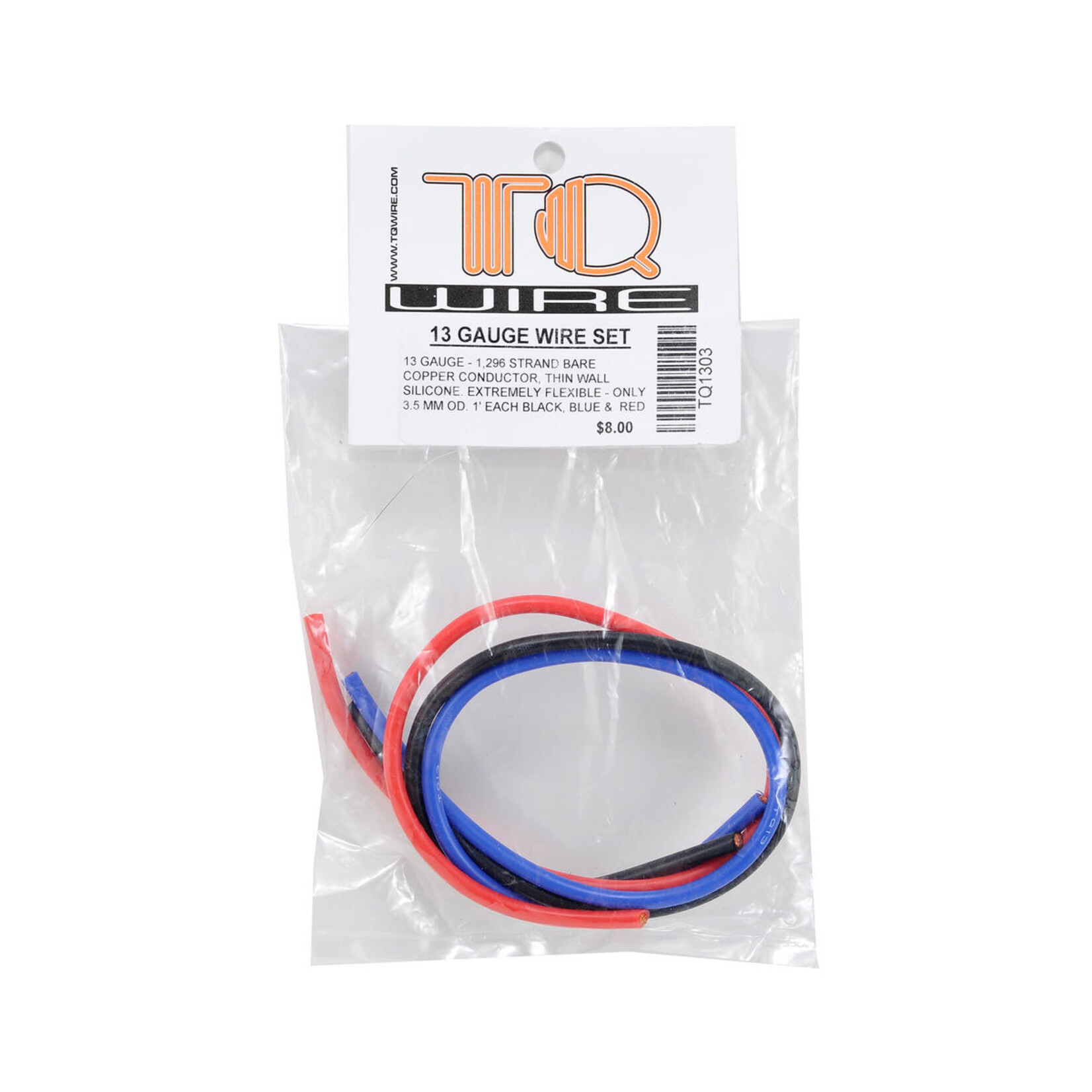 TQ Wire TQ Wire Silicone Wire Kit (Black, Red & Blue) (1' Each) (13AWG) #TQ1303