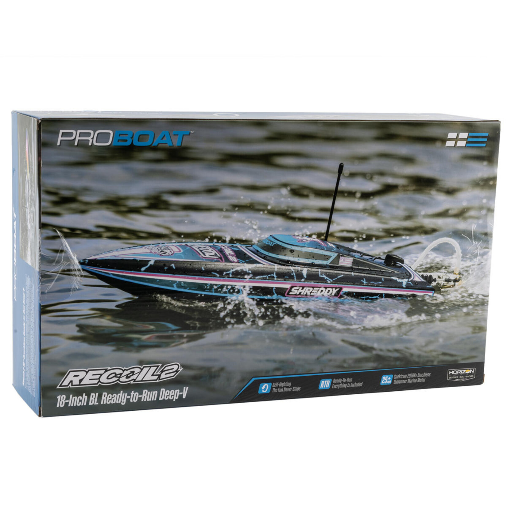 Pro Boat #PRB08053T2 Pro Boat Recoil 2 18" Brushless Deep-V Self-Righting RTR Boat (Heatwave) w/2.4GHz Radio