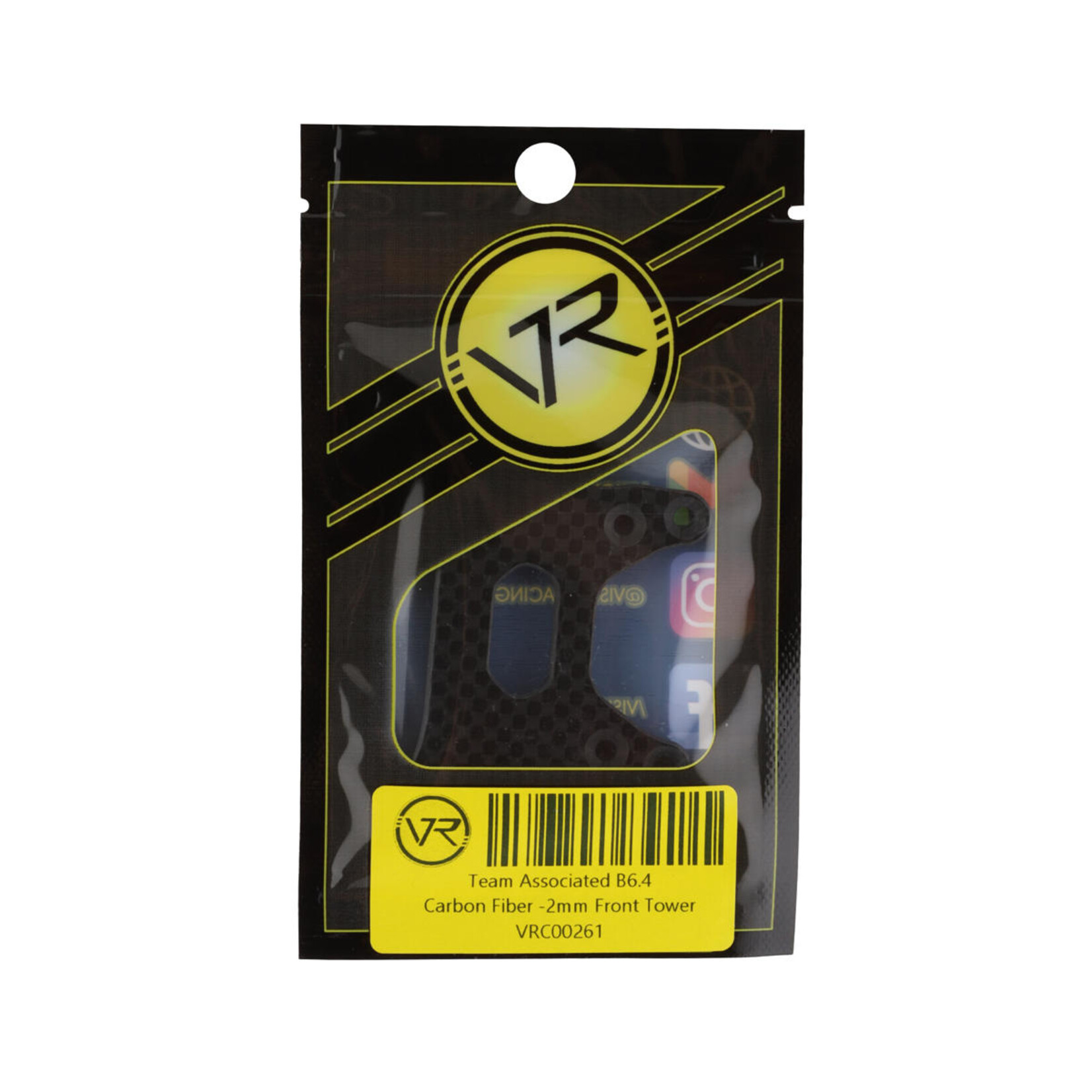 Vision Racing #00261 Vision Racing Team Associated B6.4 Carbon Fiber Front Shock Tower (-2mm)