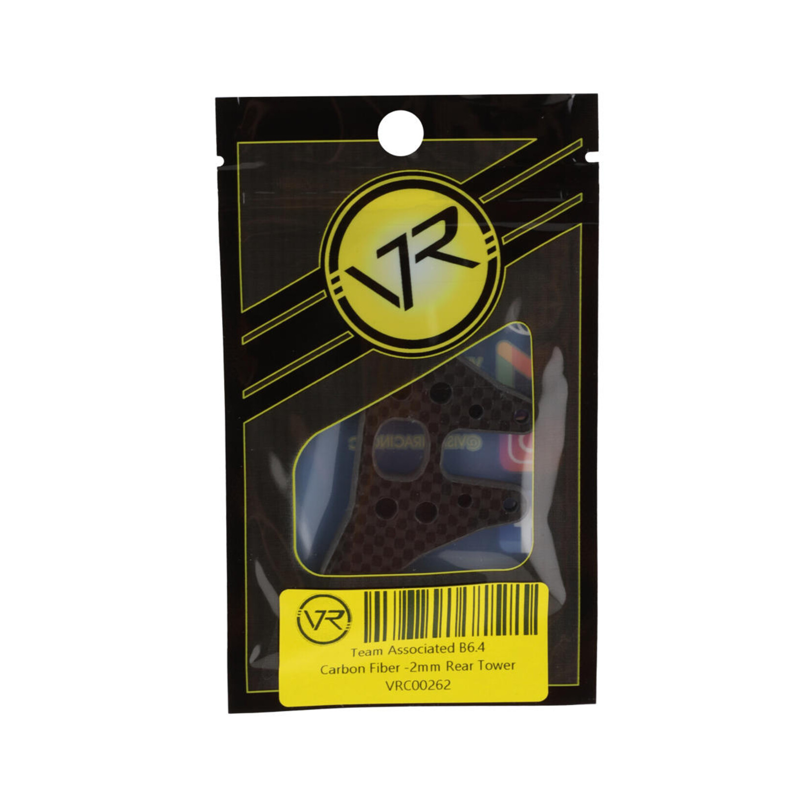 Vision Racing #00262 Vision Racing Team Associated B6.4 Carbon Fiber Rear Shock Tower (-2mm)