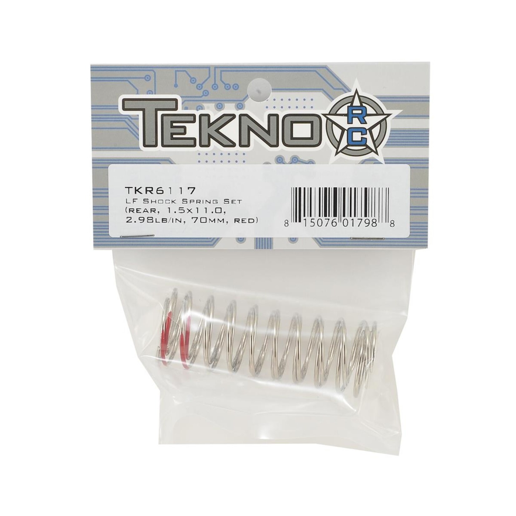 Tekno RC Tekno RC Low Frequency 70mm Rear Shock Spring Set (Red - 2.98lb/in) (1.5x11.0) #TKR6117