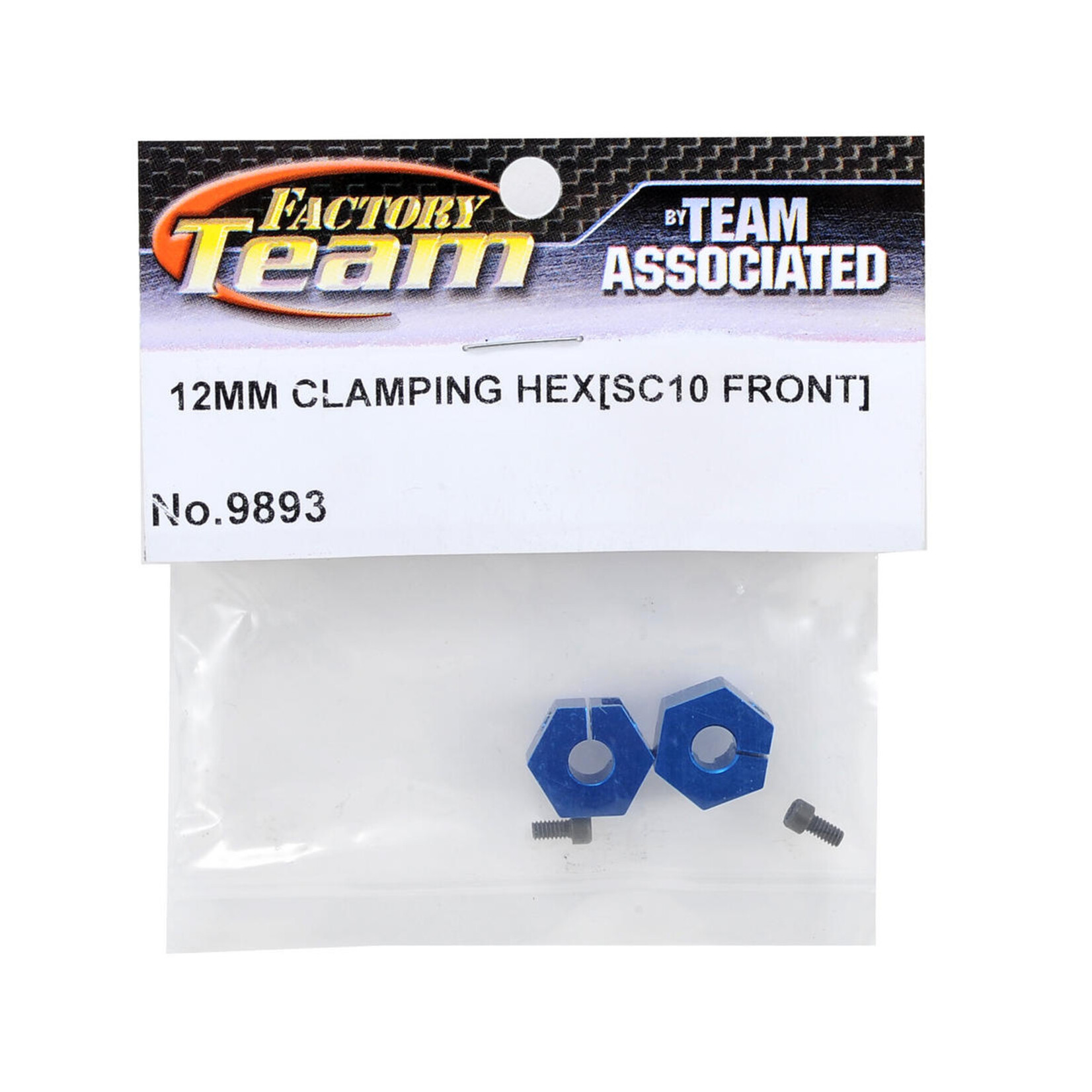 Team Associated Team Associated 12mm Aluminum Front Clamping Wheel Hex Set (Blue) (2) # 9893