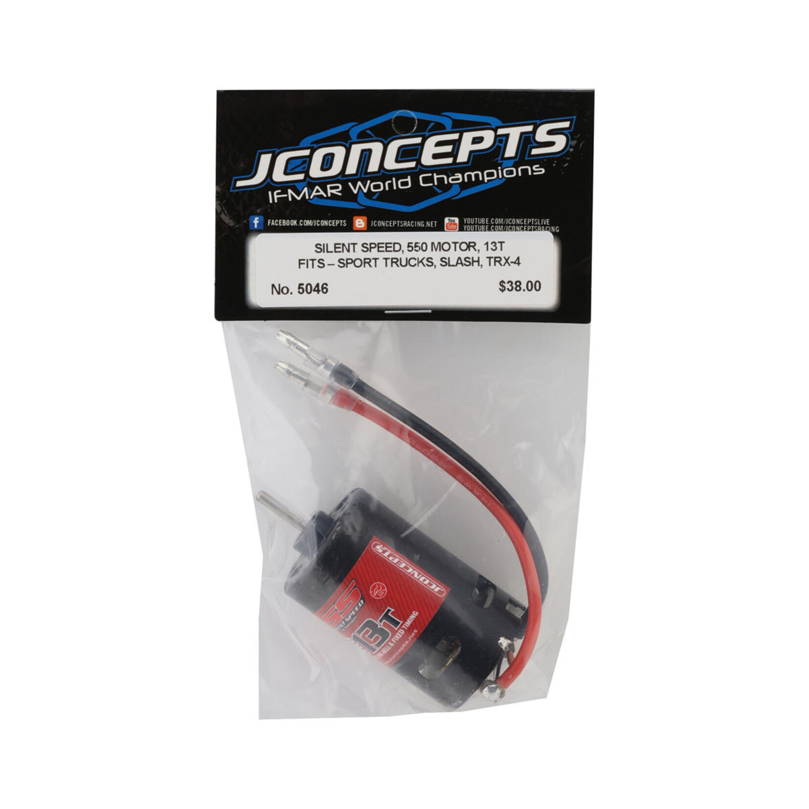 JConcepts #5046 JConcepts Silent Speed 550 Adjustable Timing Competition Motor (13T)