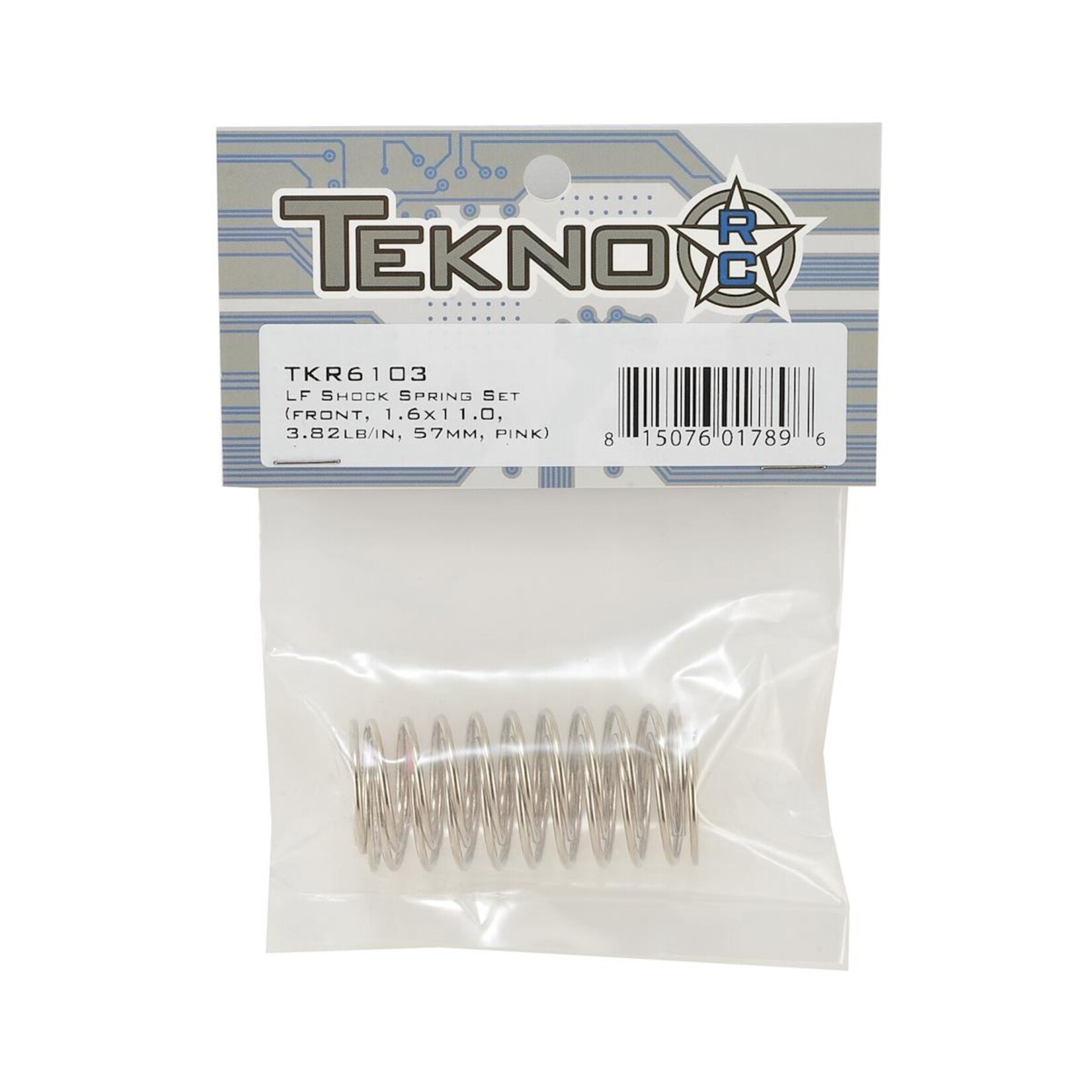 Tekno RC Tekno RC Low Frequency 57mm Front Shock Spring Set (Pink - 3.82lb/in) (1.6x11.0) #TKR6103
