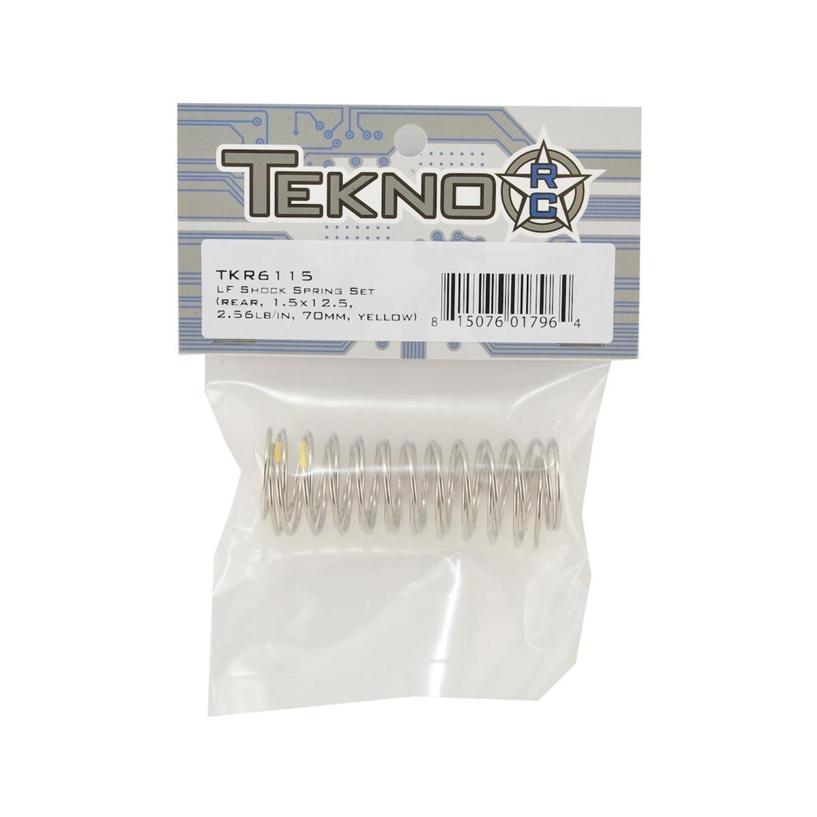 Tekno RC Tekno RC Low Frequency 70mm Rear Shock Spring Set (Yellow - 2.56lb/in) (1.5x12.5) #TKR6115