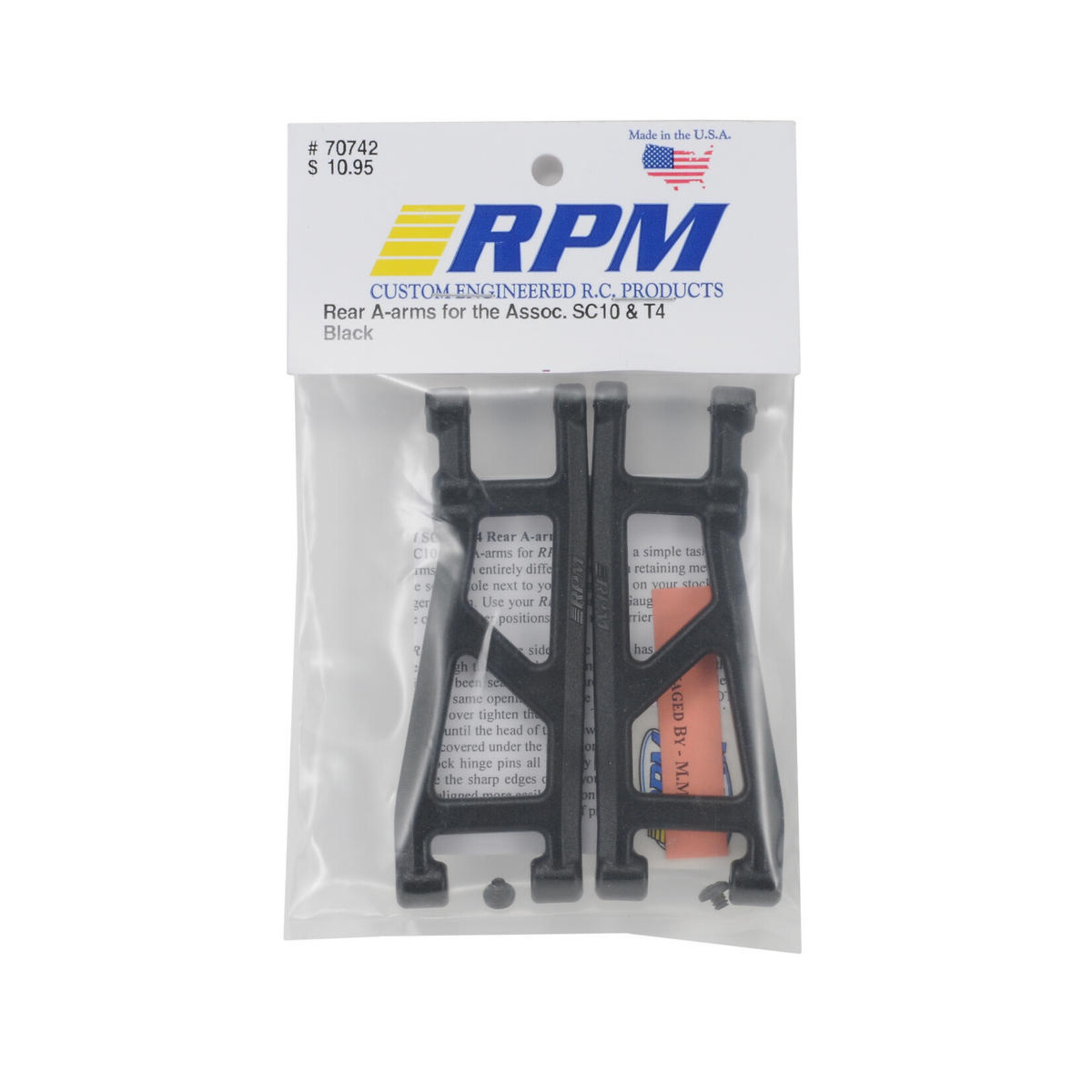 RPM RPM Rear A-Arms (Black) (SC10, T4) #70742