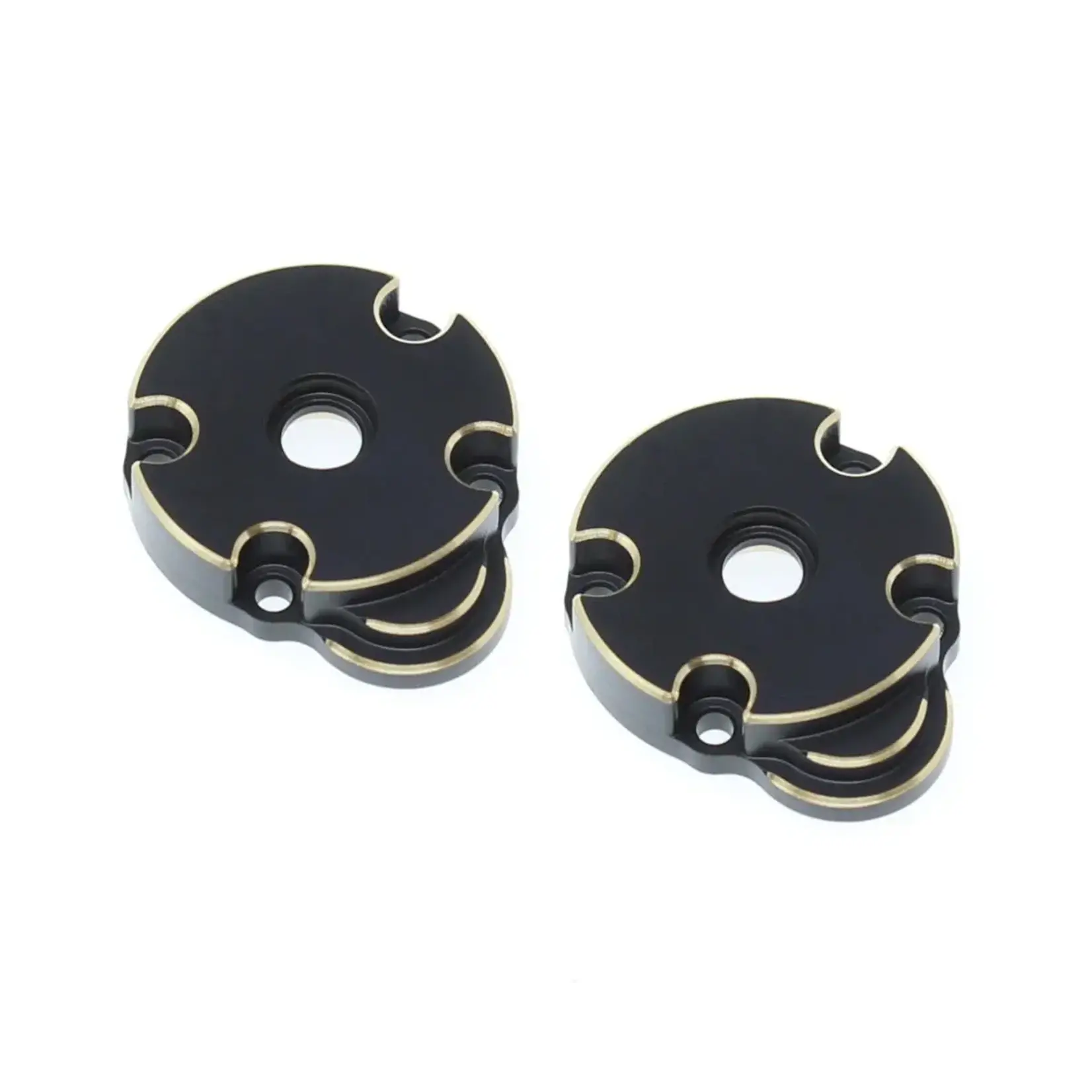 Redcat Racing #RER30175 Redcat Ascent-18 Brass Outer Portal Covers (Black) (2)