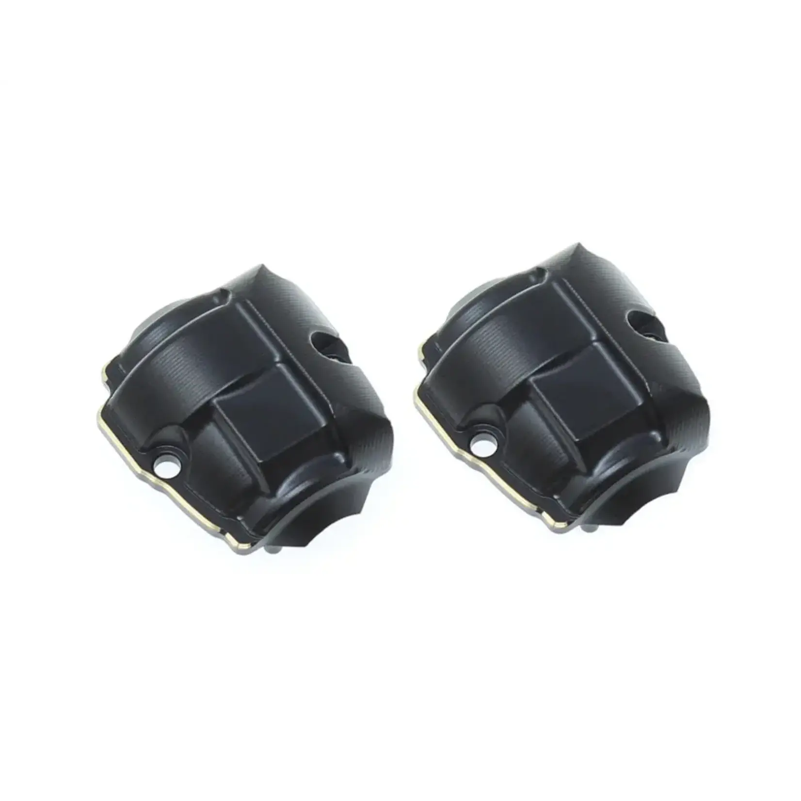 Redcat Racing #RER30179 Redcat Ascent-18 Brass Differential Covers (Black) (2)
