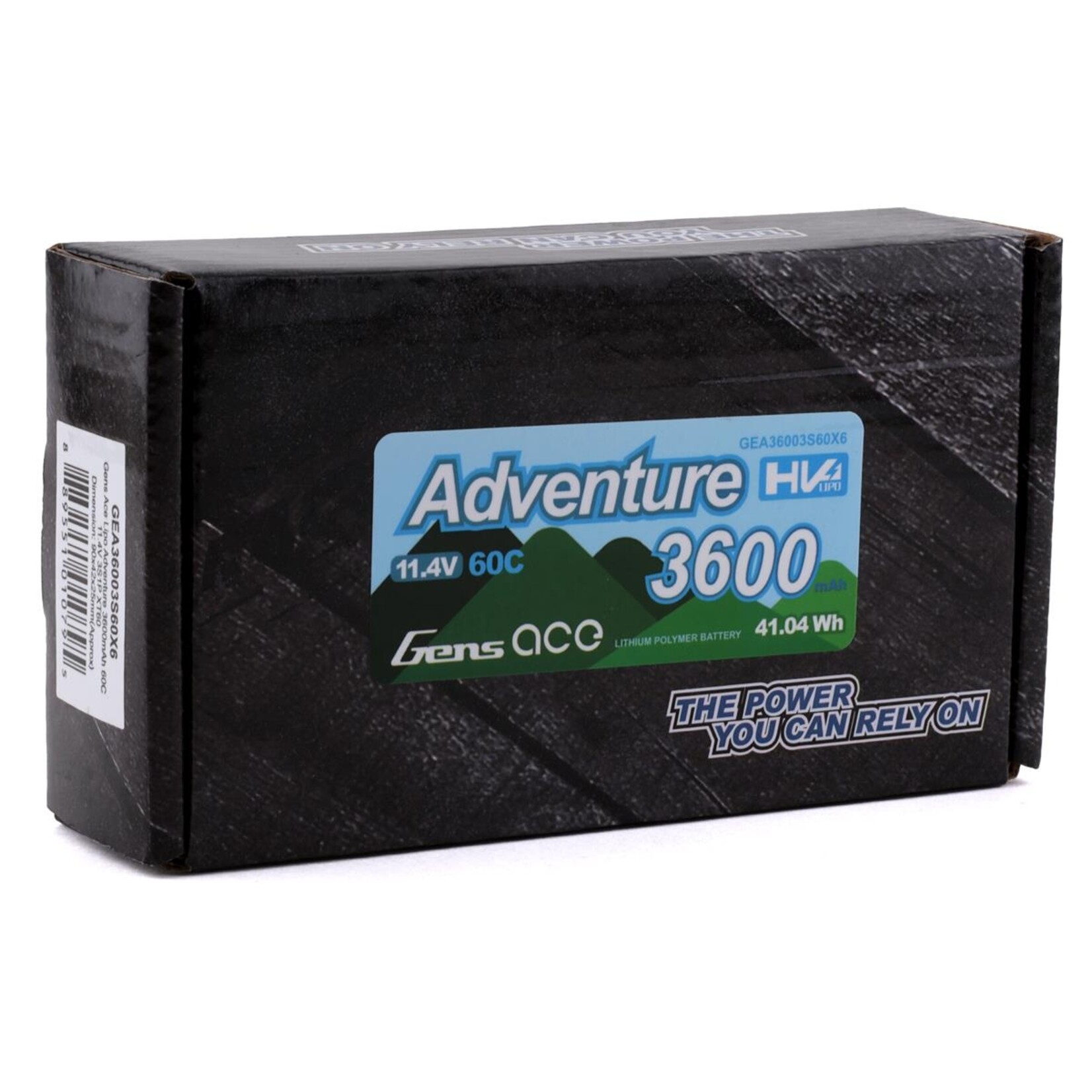Gens Ace #GEA36003S60X6 Gens Ace 3S LiHV LiPo Battery 60C w/XT-60 Connector (11.4V/3600mAh)