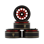 Treal Treal Hobby Type I 1.0" Classic 12-Spoke Beadlock Wheels (Red) (4) (27.2g) #X003Z3T9EN