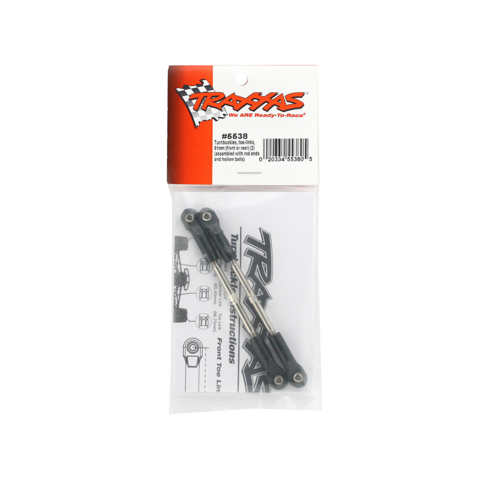 Traxxas #5538 Traxxas 61mm Toe Link Turnbuckle (2) (Jato)