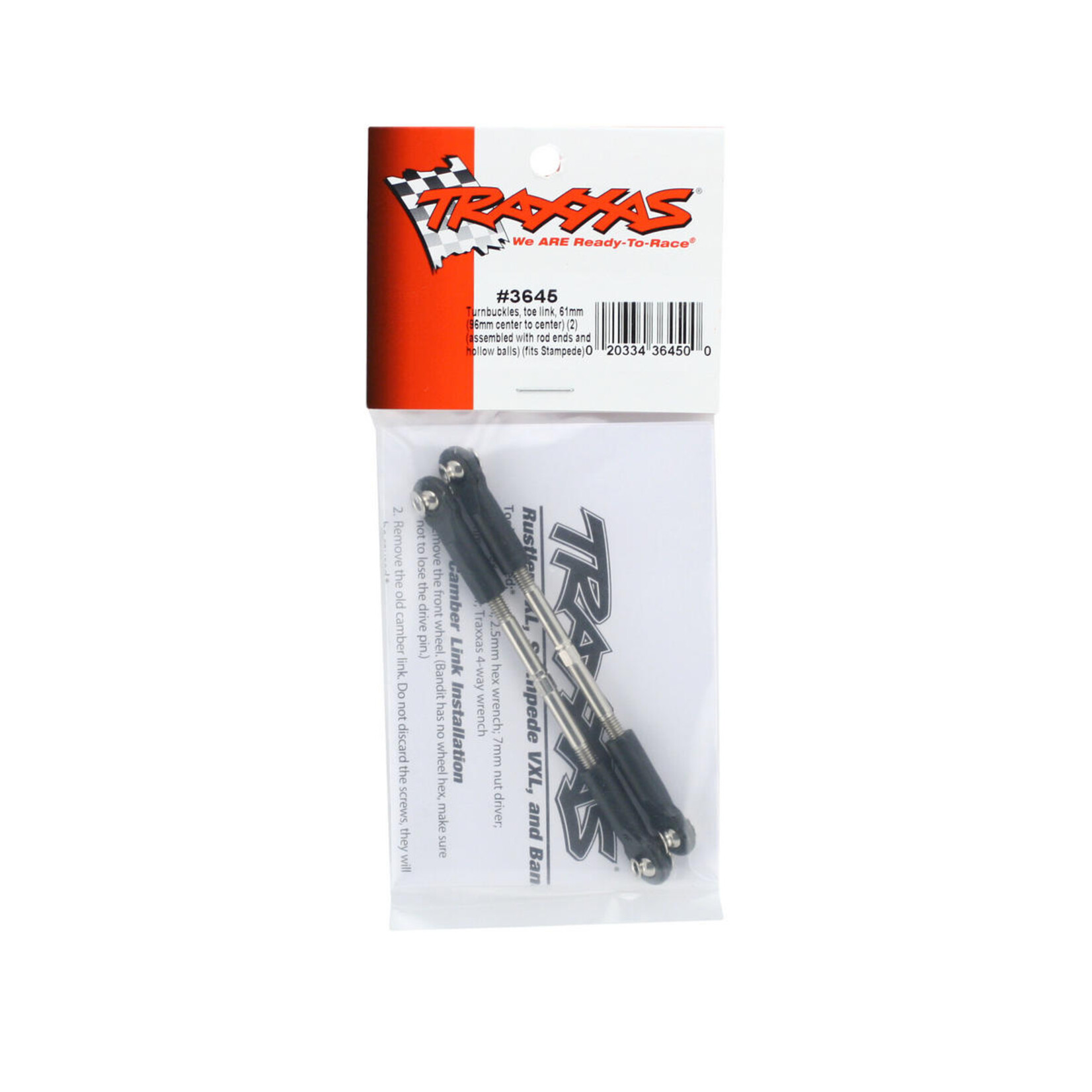 Traxxas Traxxas Stampede 55mm Toe Link Turnbuckle (2) (VXL) #3645