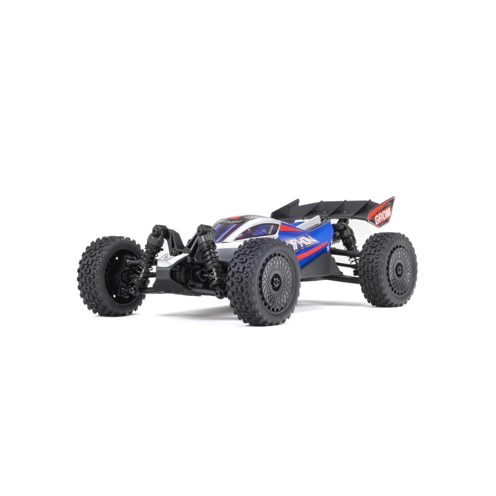 ARRMA #ARA2106T1 Arrma Typhon Grom MEGA 4WD 380 Brushed 1/18 Buggy RTR (Blue/Silver) w/SLT2 2.4GHz Radio, Battery & Charger
