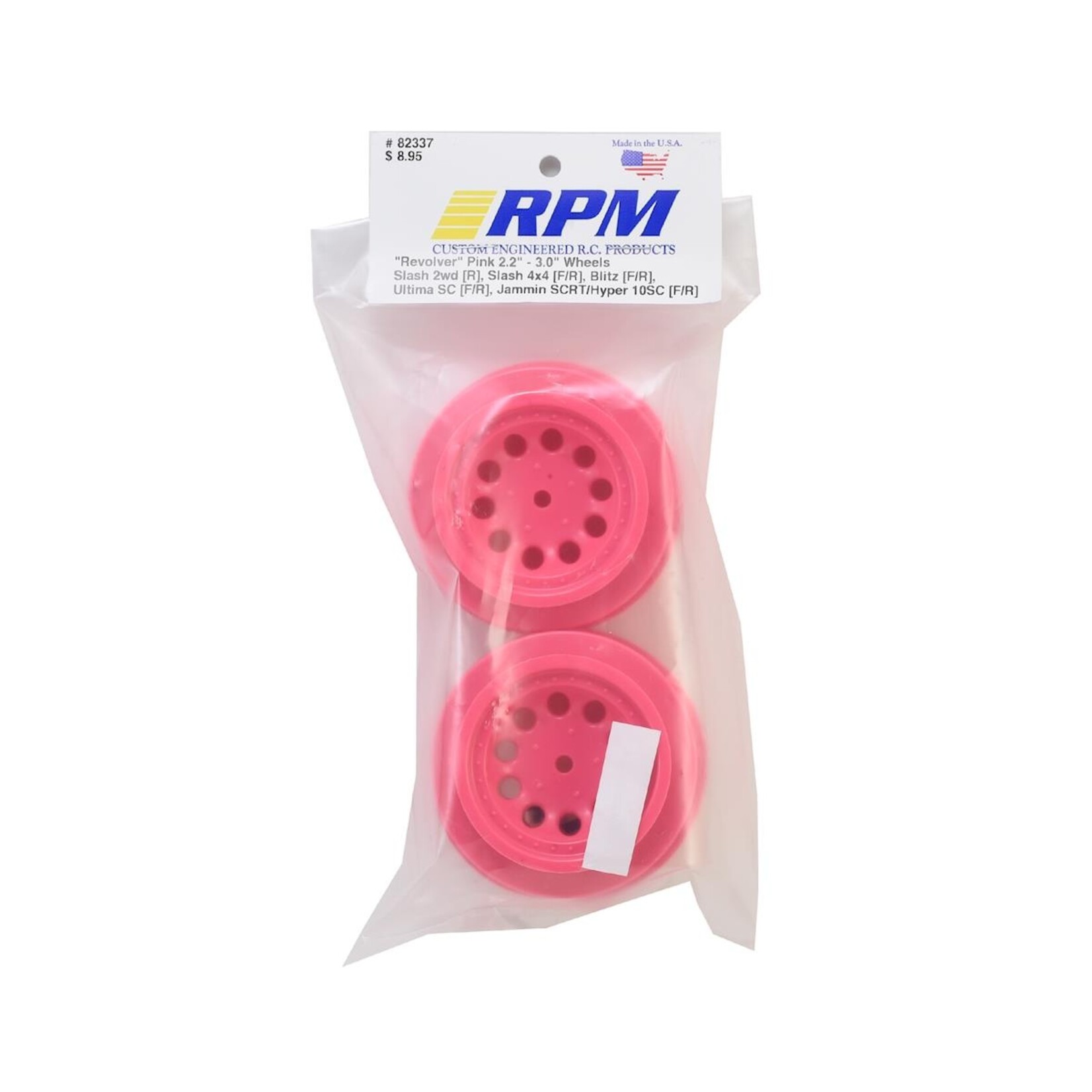 RPM RPM 12mm Spline Drive "Revolver" Short Course Wheels (Pink) (2) (Slash Rear) #82337