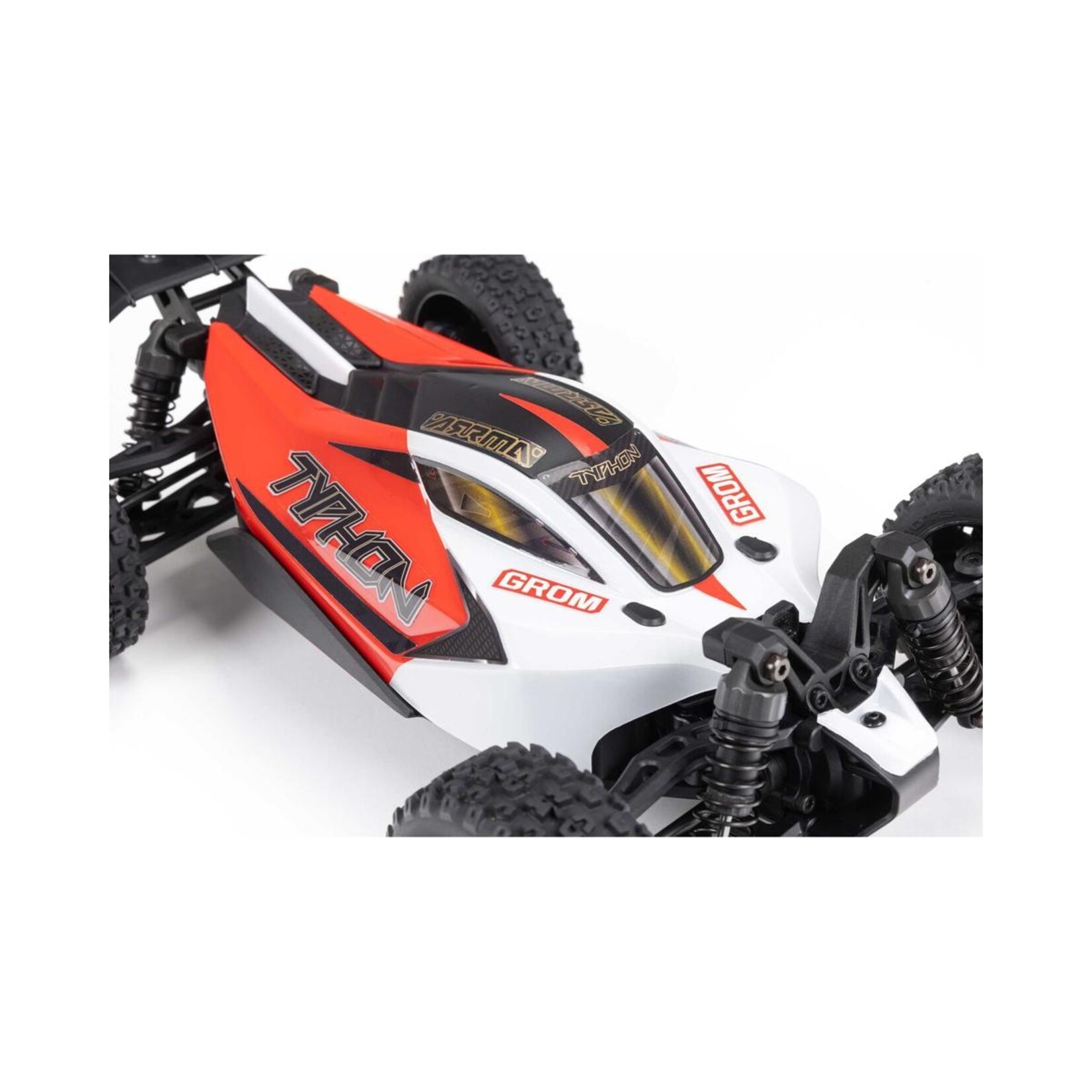 ARRMA #ARA2106T2 Arrma Typhon Grom MEGA 4WD 380 Brushed 1/18 Buggy RTR (Red/White) w/SLT2 2.4GHz Radio, Battery & Charger