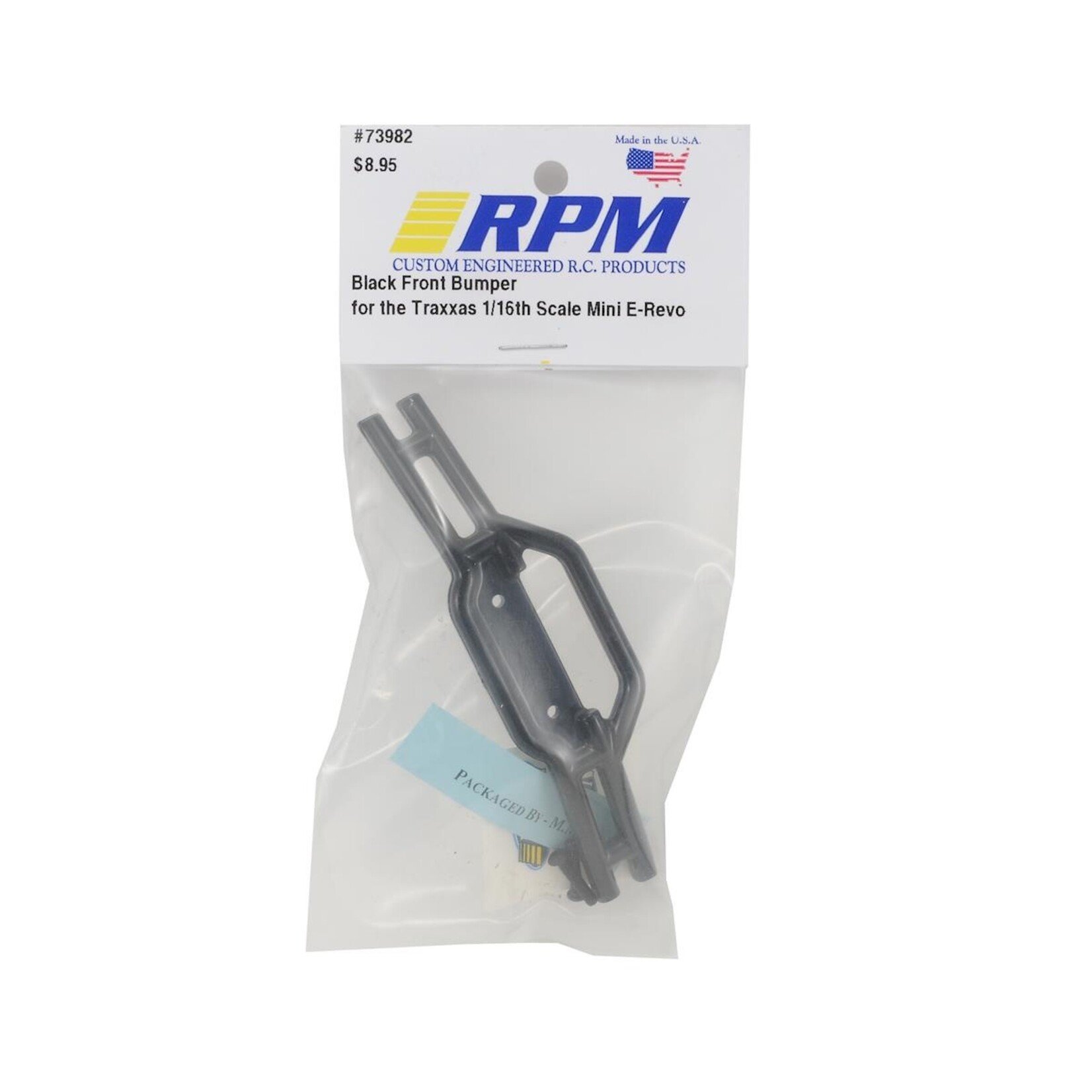 RPM RPM Front Bumper (Black) (1/16 E-Revo) #73982