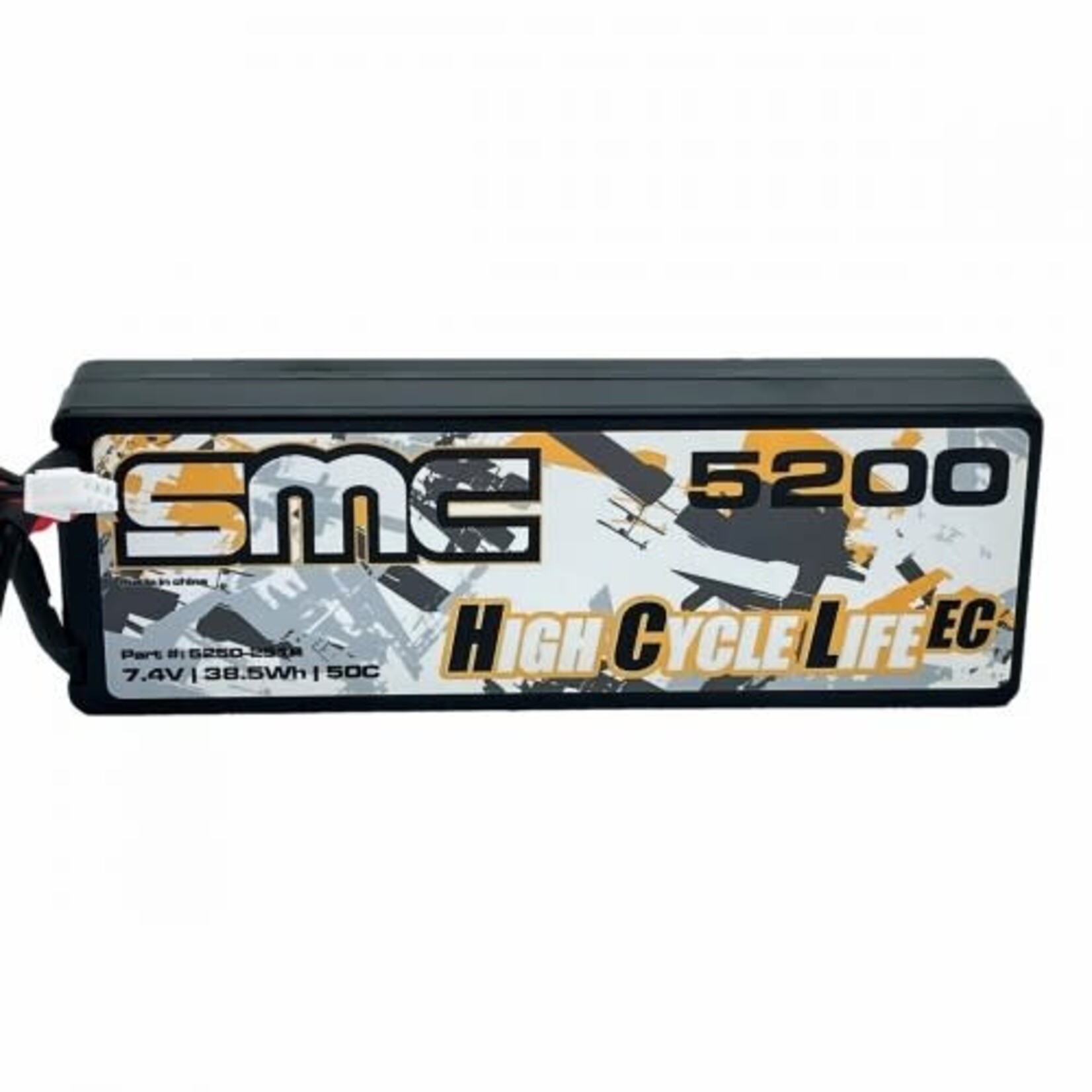 SMC #5250-2S1P-SC5 SMC HCL-EC 7.4V 5200mAh 50C wired hardcase