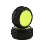 JConcepts #4029-201021 JConcepts Siren LP 2.2" Pre-Mounted Rear Buggy Carpet Tires (Yellow) (2) (Pink) w/12mm Hex