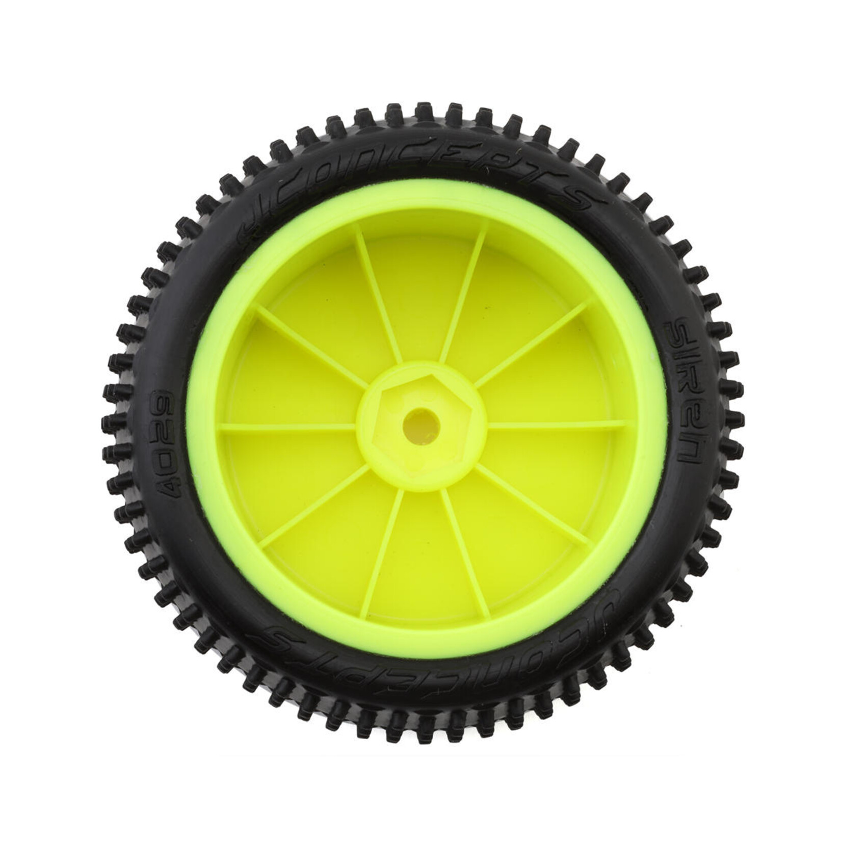 JConcepts #4029-201021 JConcepts Siren LP 2.2" Pre-Mounted Rear Buggy Carpet Tires (Yellow) (2) (Pink) w/12mm Hex