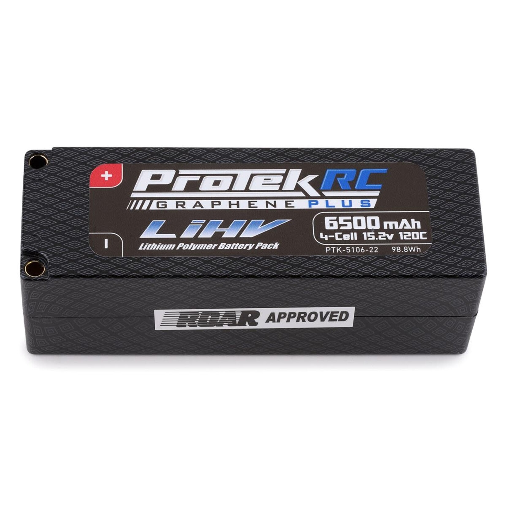 ProTek RC #PTK-5106-22  ProTek RC 4S 120C Low IR Si-Graphene + HV LiPo Battery (15.2V/6500mAh) w/5mm Connector (ROAR Approved)
