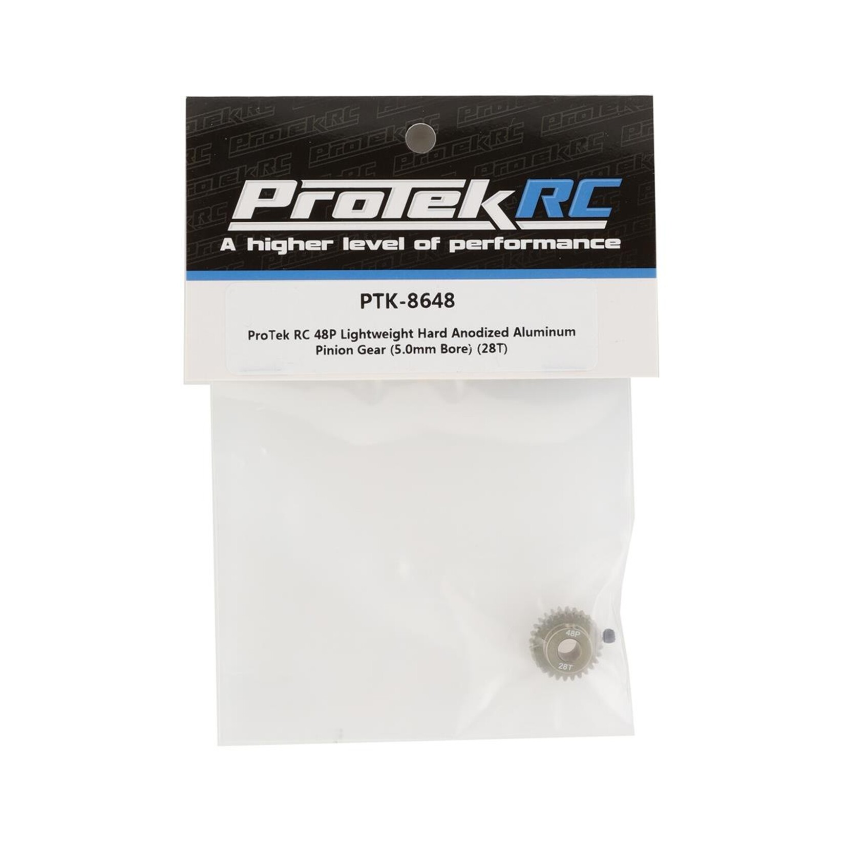 ProTek RC #PTK-8648 ProTek RC 48P Lightweight Hard Anodized Aluminum Pinion Gear (5.0mm Bore) (28T)
