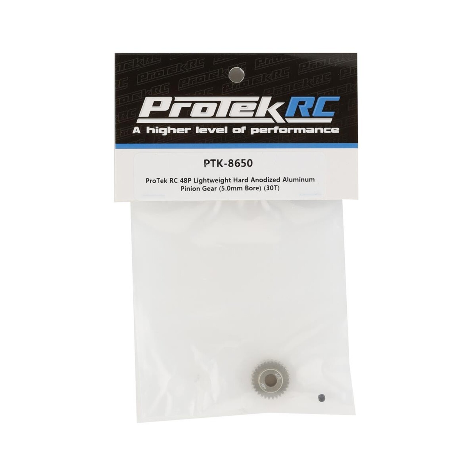 ProTek RC #PTK-8650 ProTek RC 48P Lightweight Hard Anodized Aluminum Pinion Gear (5.0mm Bore) (30T)