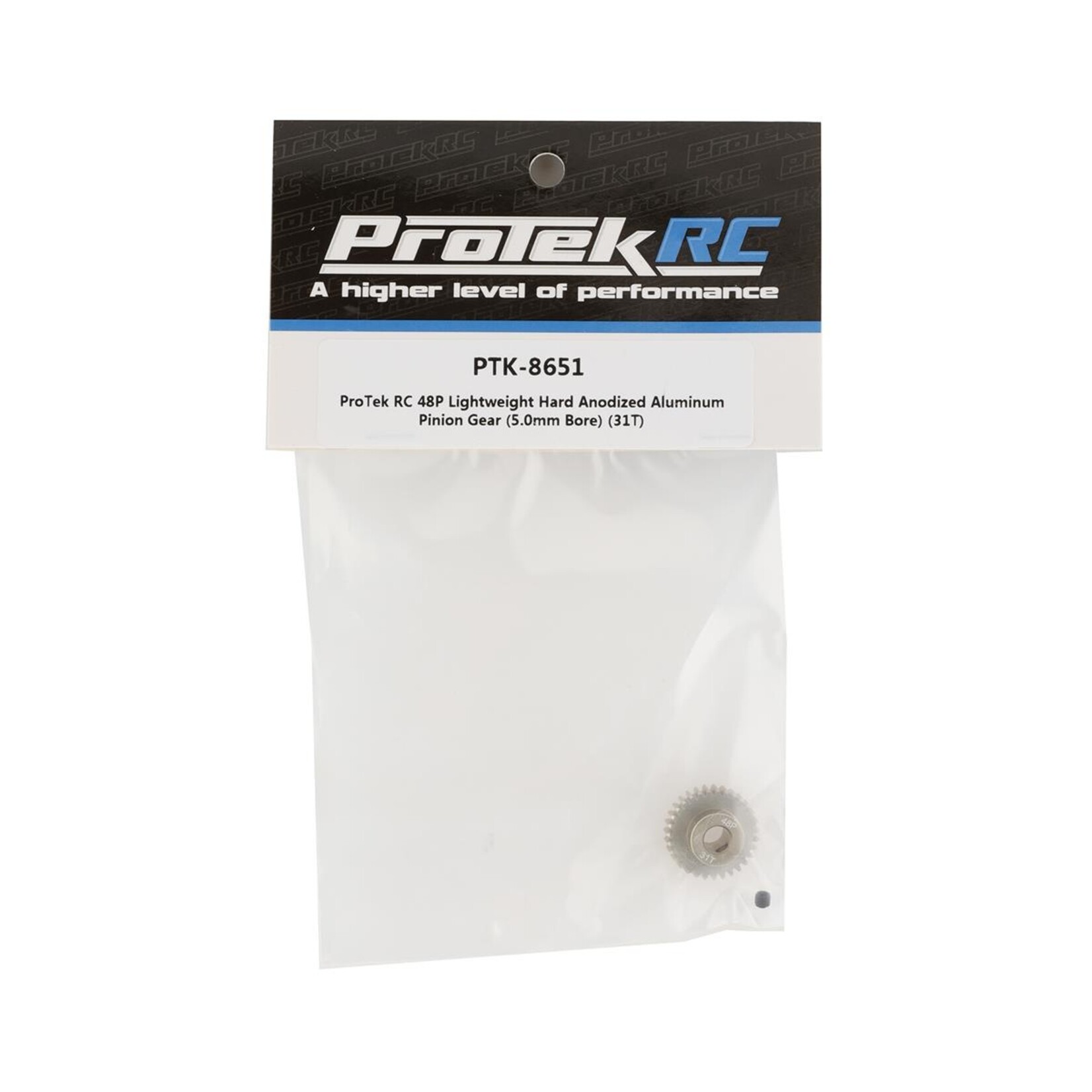 ProTek RC #PTK-8651 ProTek RC 48P Lightweight Hard Anodized Aluminum Pinion Gear (5.0mm Bore) (31T)