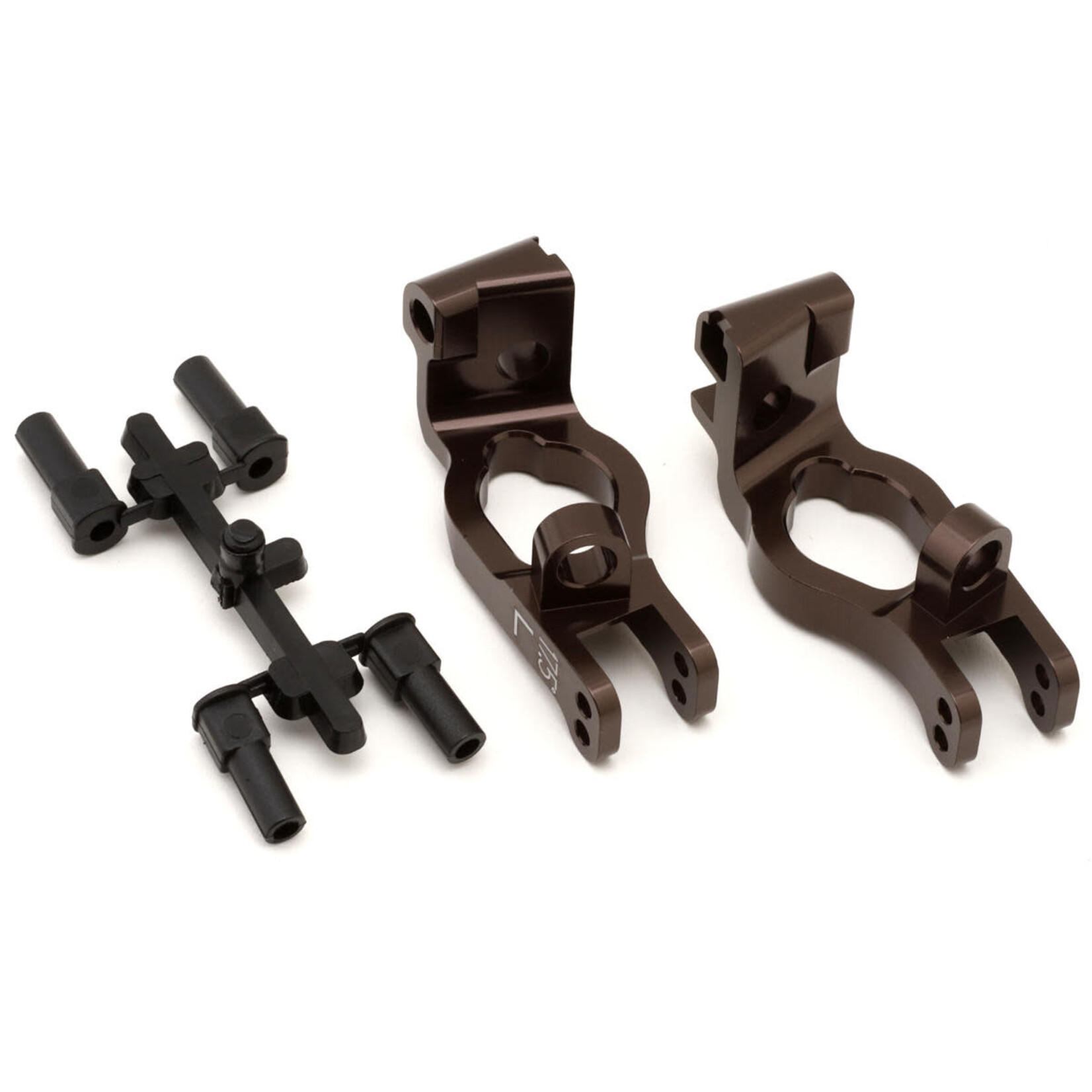 Kyosho Kyosho MP9 Aluminum Front Hub Carrier Set (Gunmetal) (17.5°) #KYOIFW474B