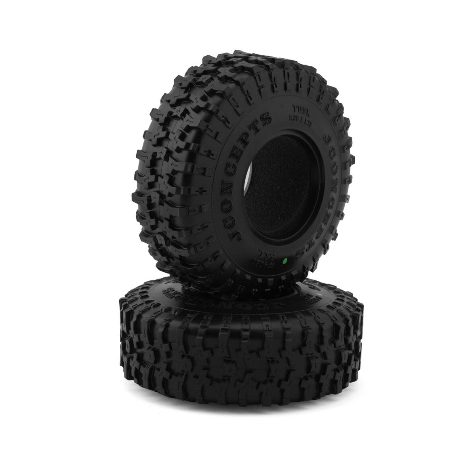 JConcepts #4090-02 JConcepts Tusk 2.2" All Terrain Rock Crawler Tires (2) (Green) (Class 3 - 5.25")
