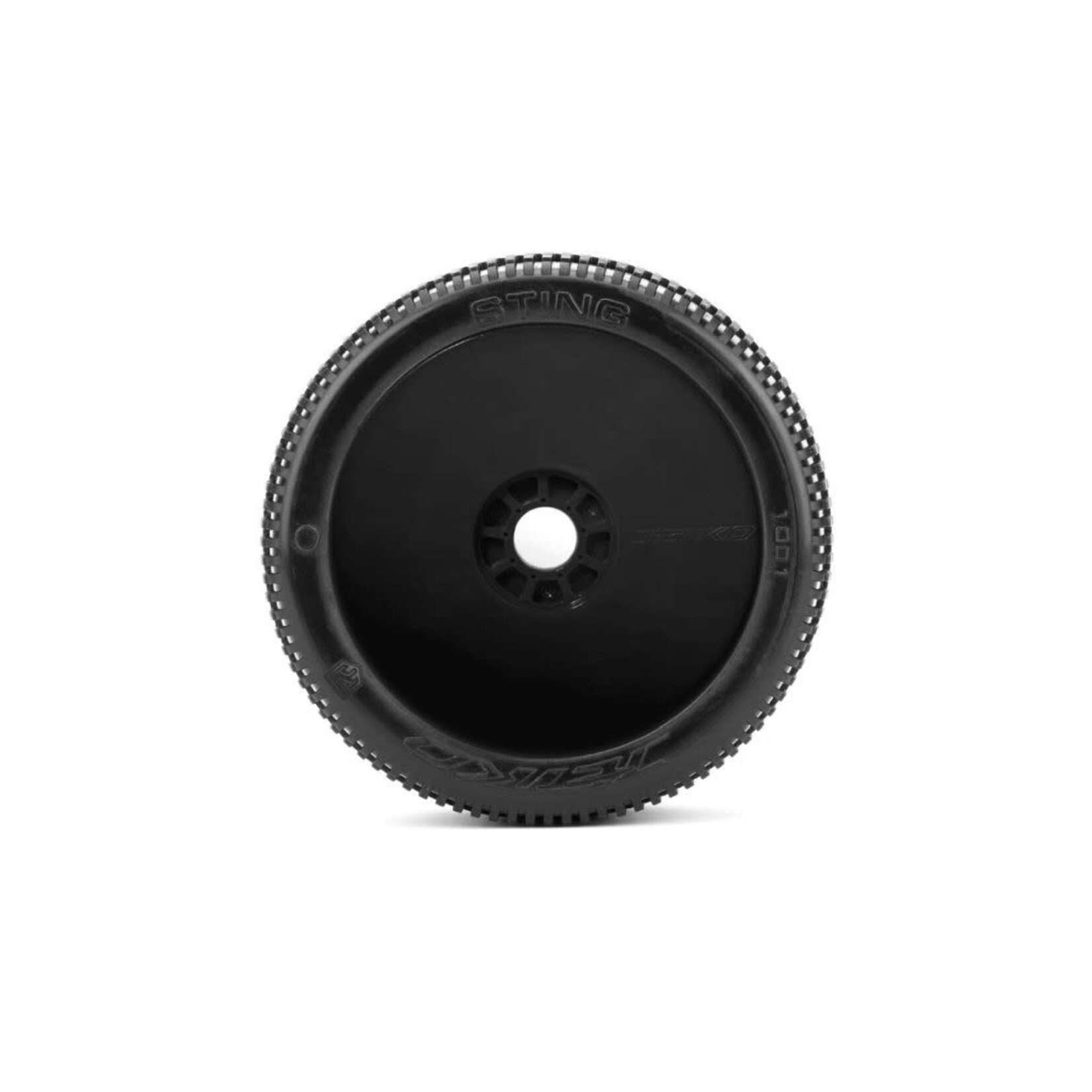 Power Hobby #PHB1001DBMSG Sting 1/8 Buggy Mounted Tires Black Wheels (2) Medium Soft