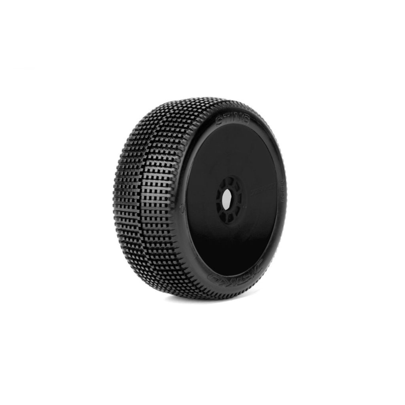 Power Hobby #PHB1001DBMSG Sting 1/8 Buggy Mounted Tires Black Wheels (2) Medium Soft